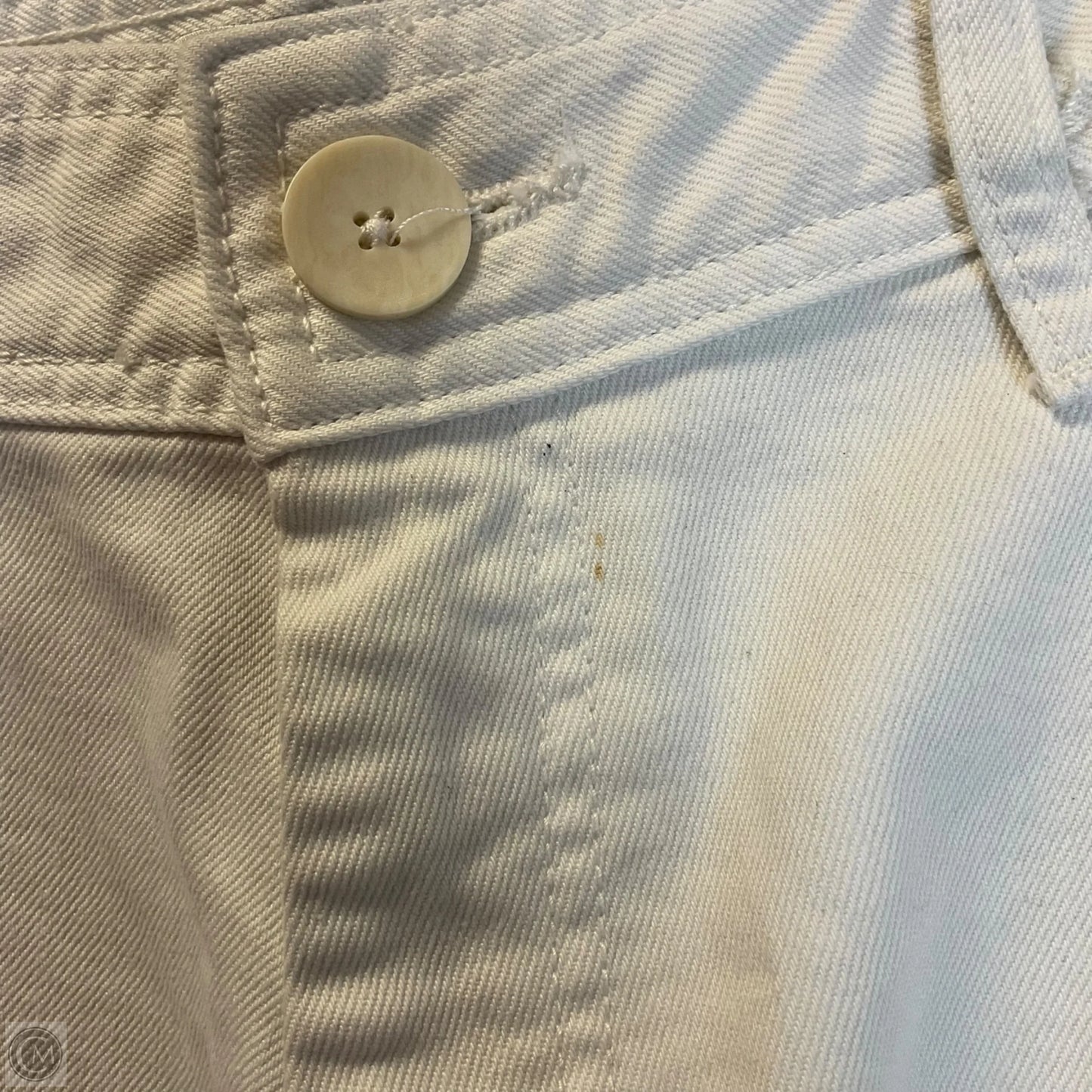 Jeans Wide Leg By Zara In White Denim, Size: 4