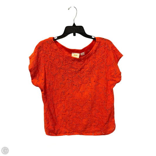 Top Short Sleeve By Maeve In Orange, Size: S