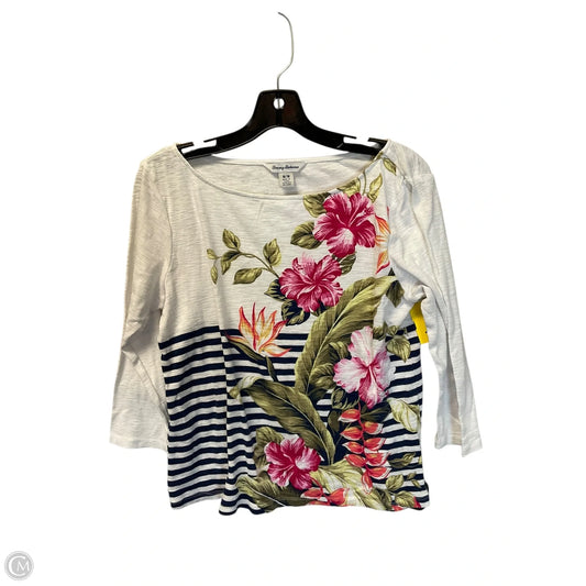 Top 3/4 Sleeve By Tommy Bahama In Floral Print, Size: M