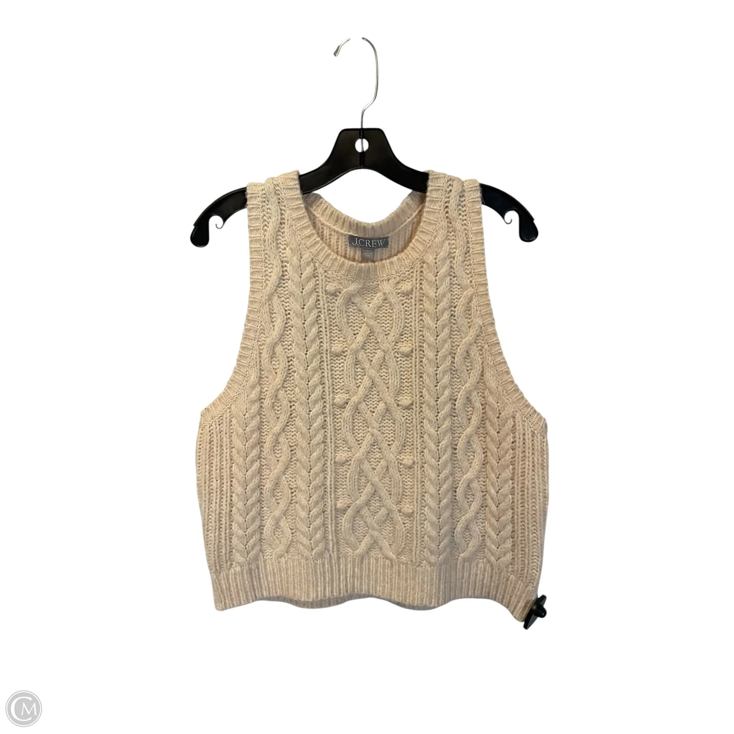 Vest Sweater By J. Crew In Cream, Size: L