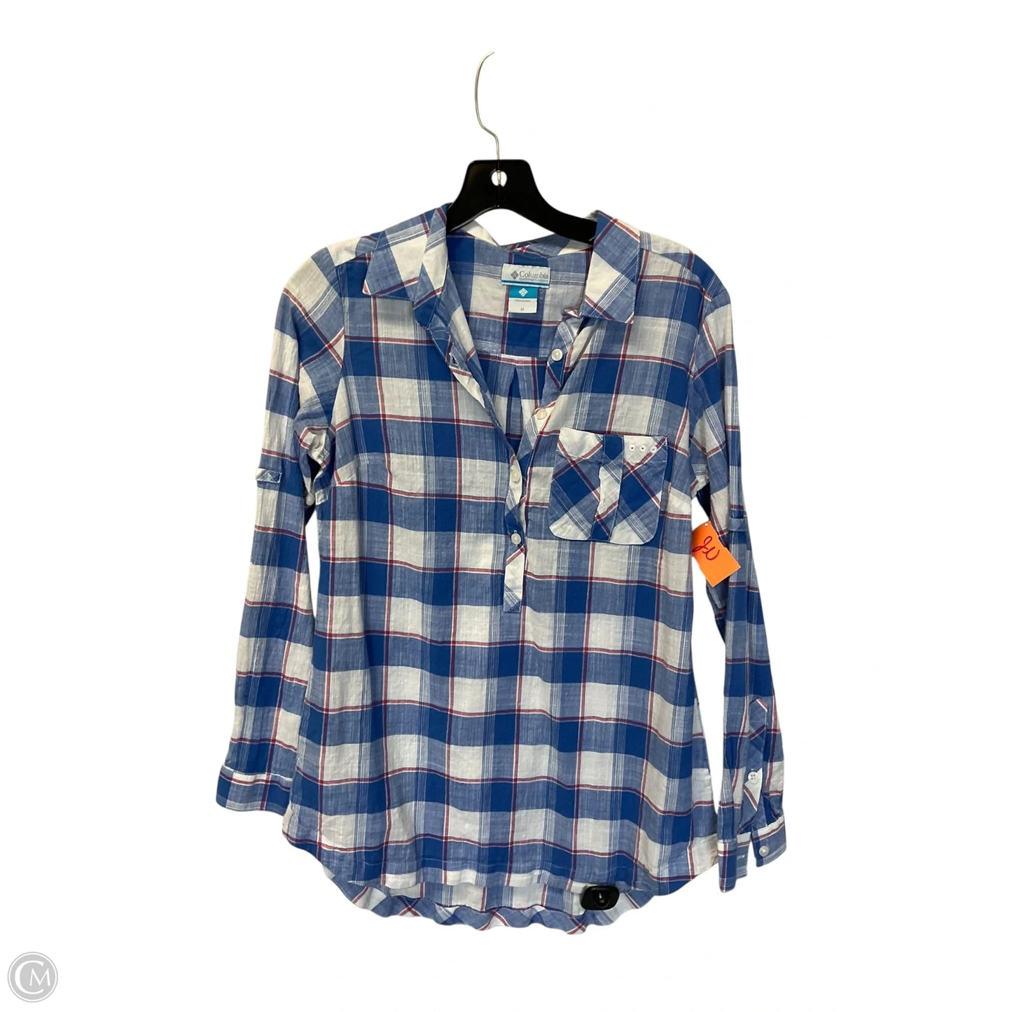 Top Long Sleeve Designer By Columbia In Blue, Size: M