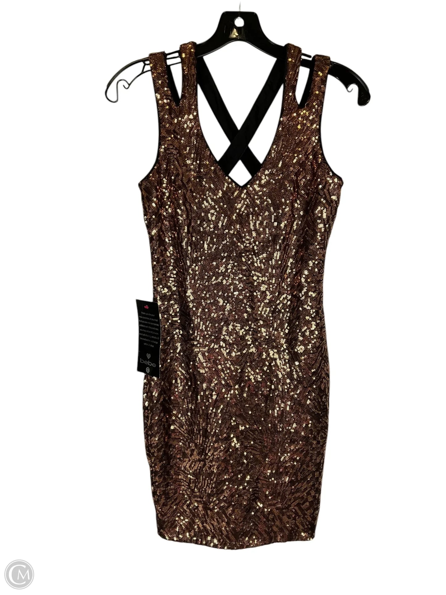 Dress Party Short By Bebe In Bronze, Size: Xs