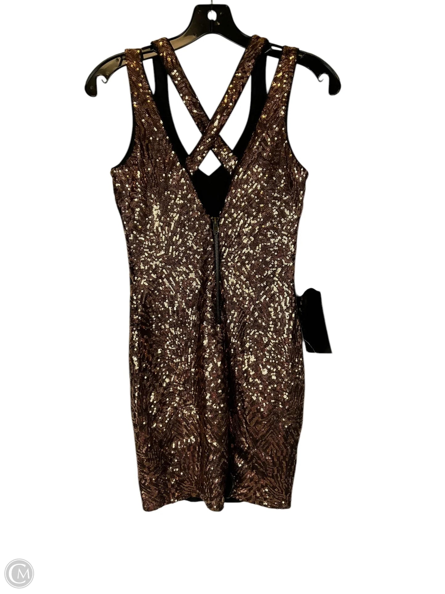Dress Party Short By Bebe In Bronze, Size: Xs