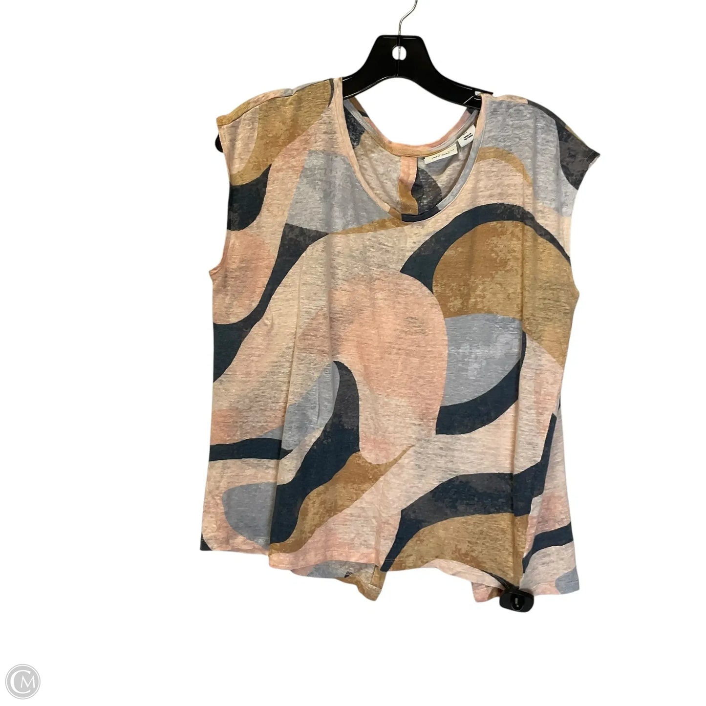 Top Short Sleeve By Rachel Zoe In Tan, Size: L