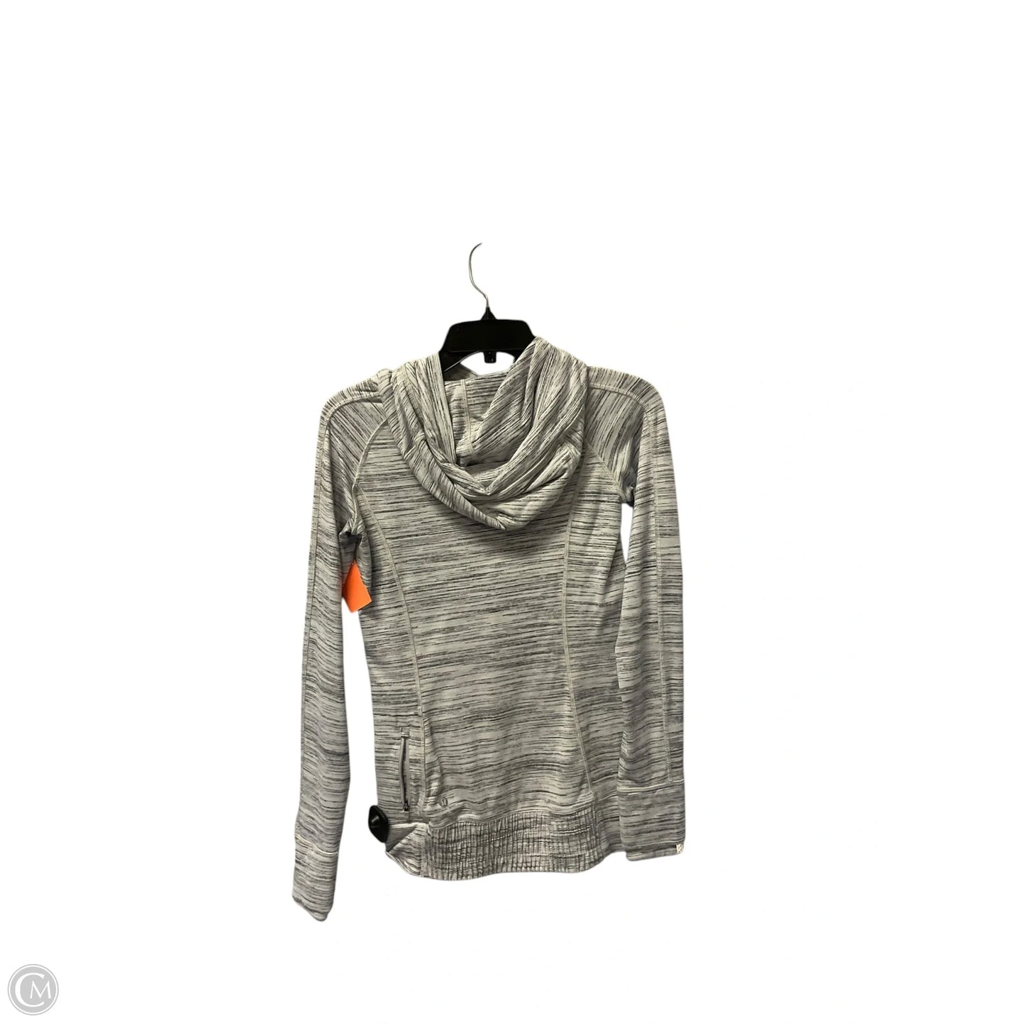 Athletic Sweatshirt Hoodie By Lululemon In Grey, Size: 4