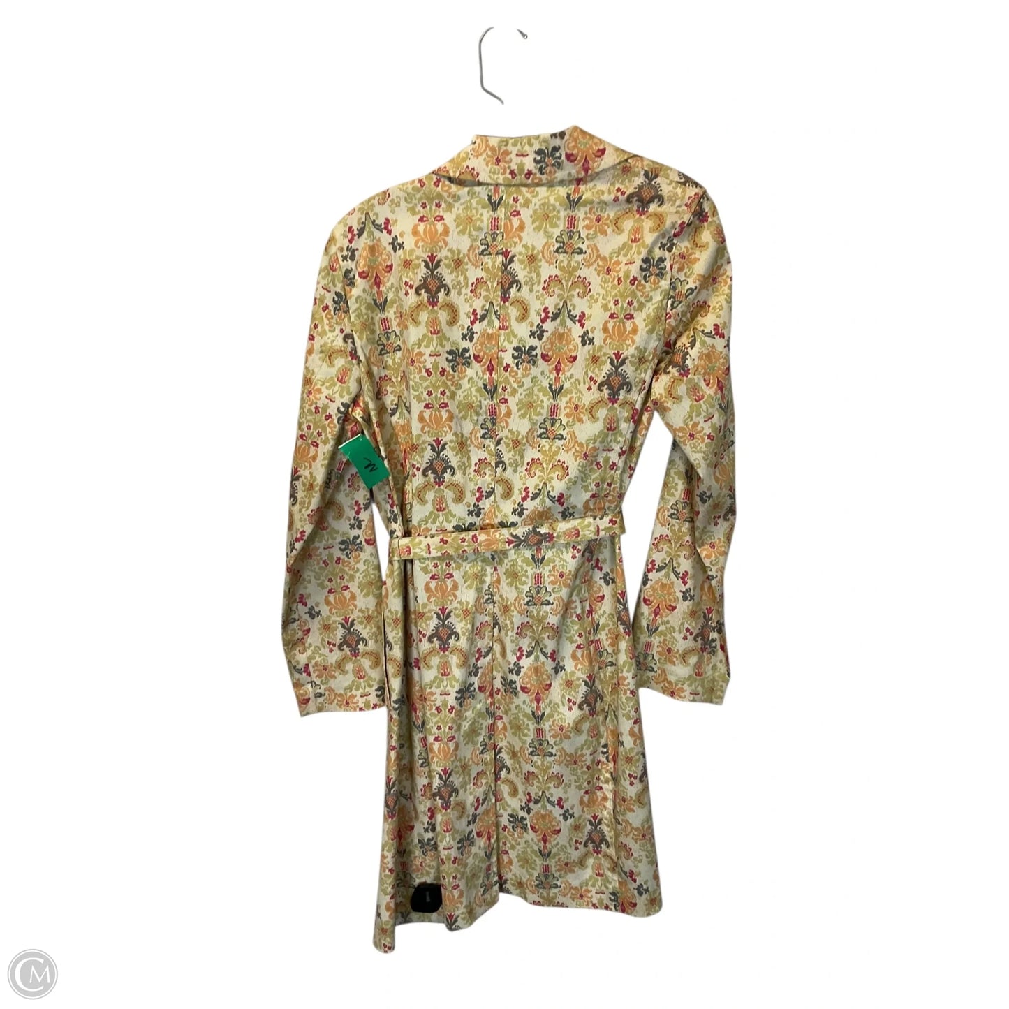 Coat Trench Coat By Sigrid Olsen In Yellow, Size: 4
