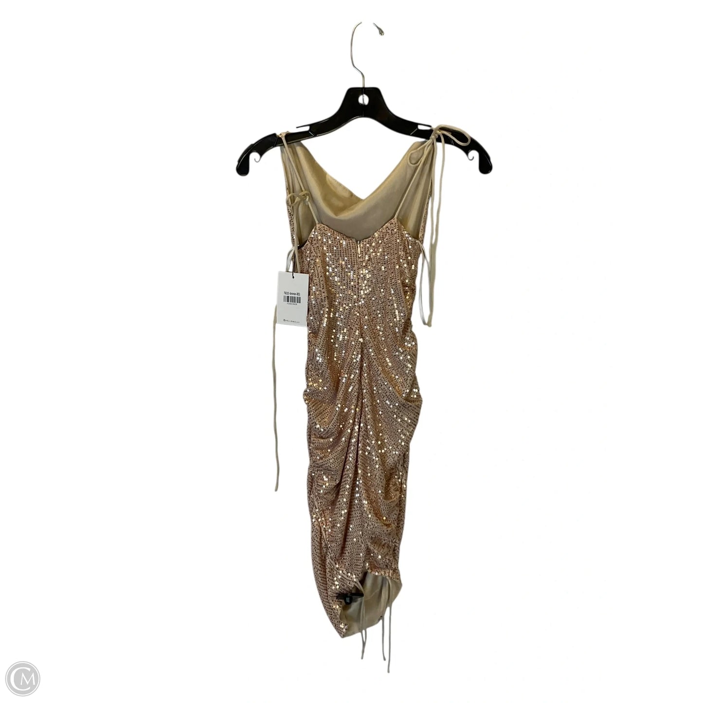 Dress Party Short By Clothes Mentor In Gold, Size: S