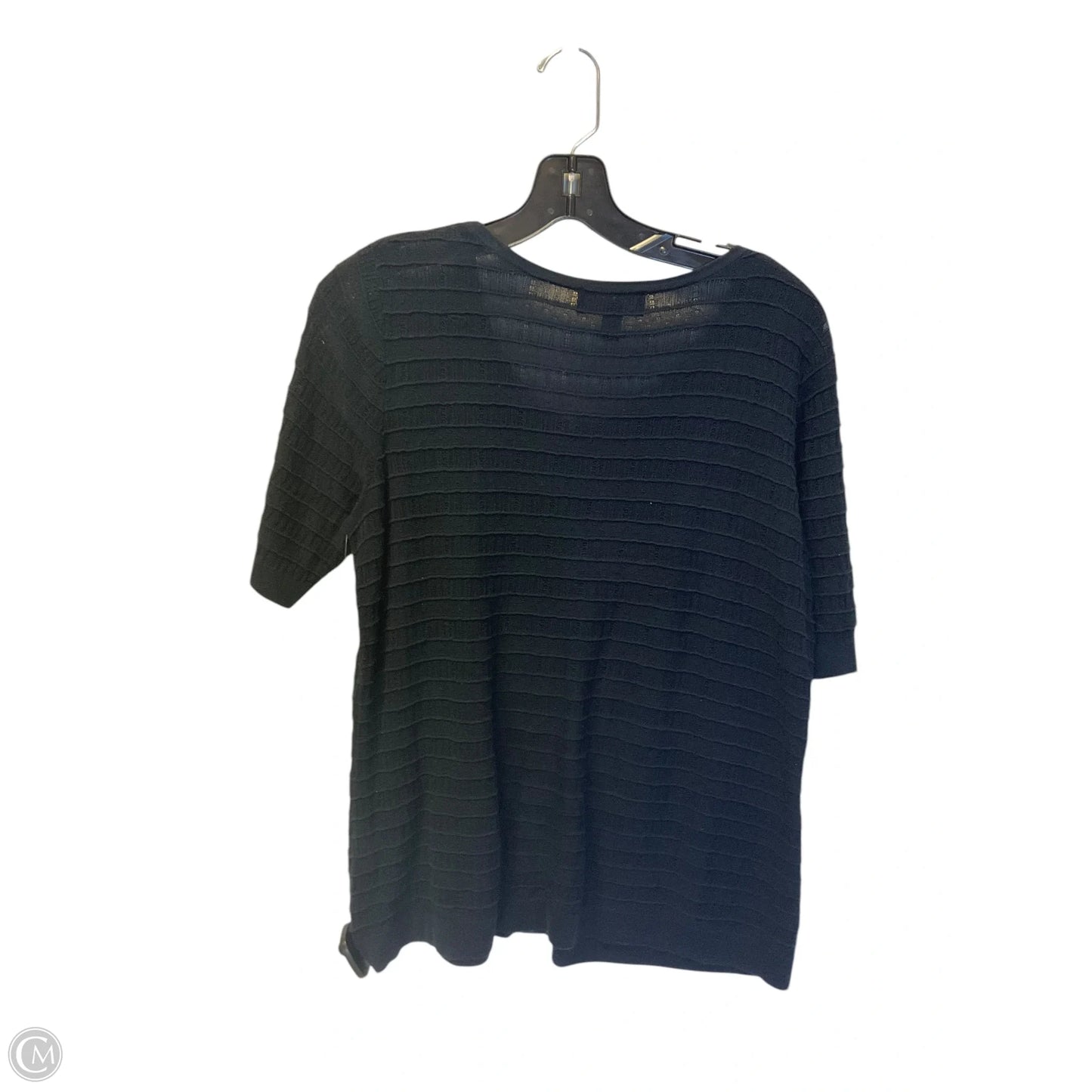 Top Short Sleeve By Dana Buchman In Black, Size: S