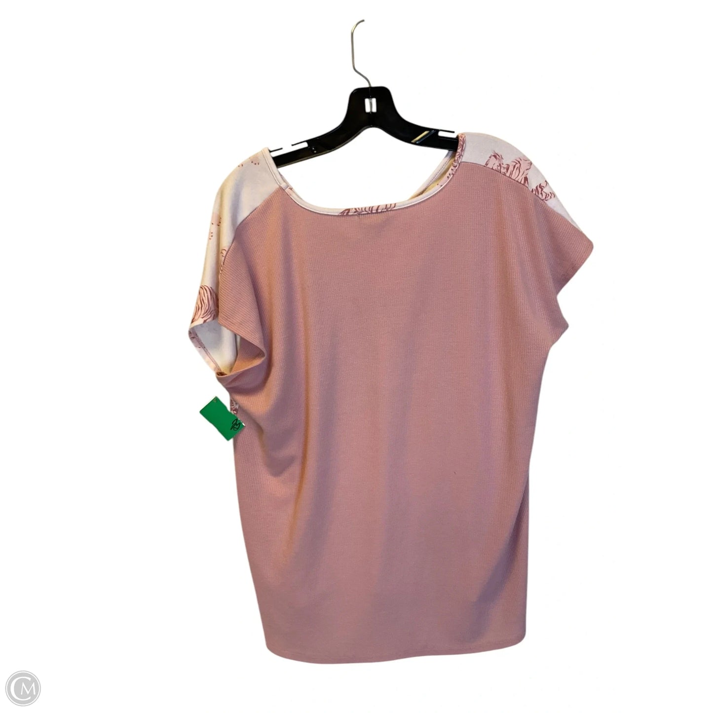 Top Short Sleeve By Heimish Usa In Pink, Size: L