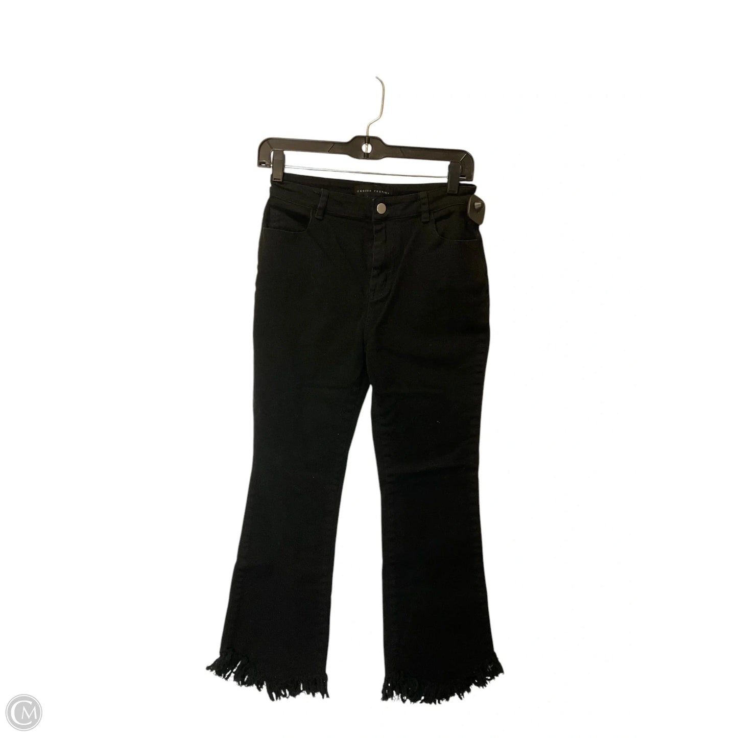 Jeans Flared By English Factory In Black Denim, Size: 2l