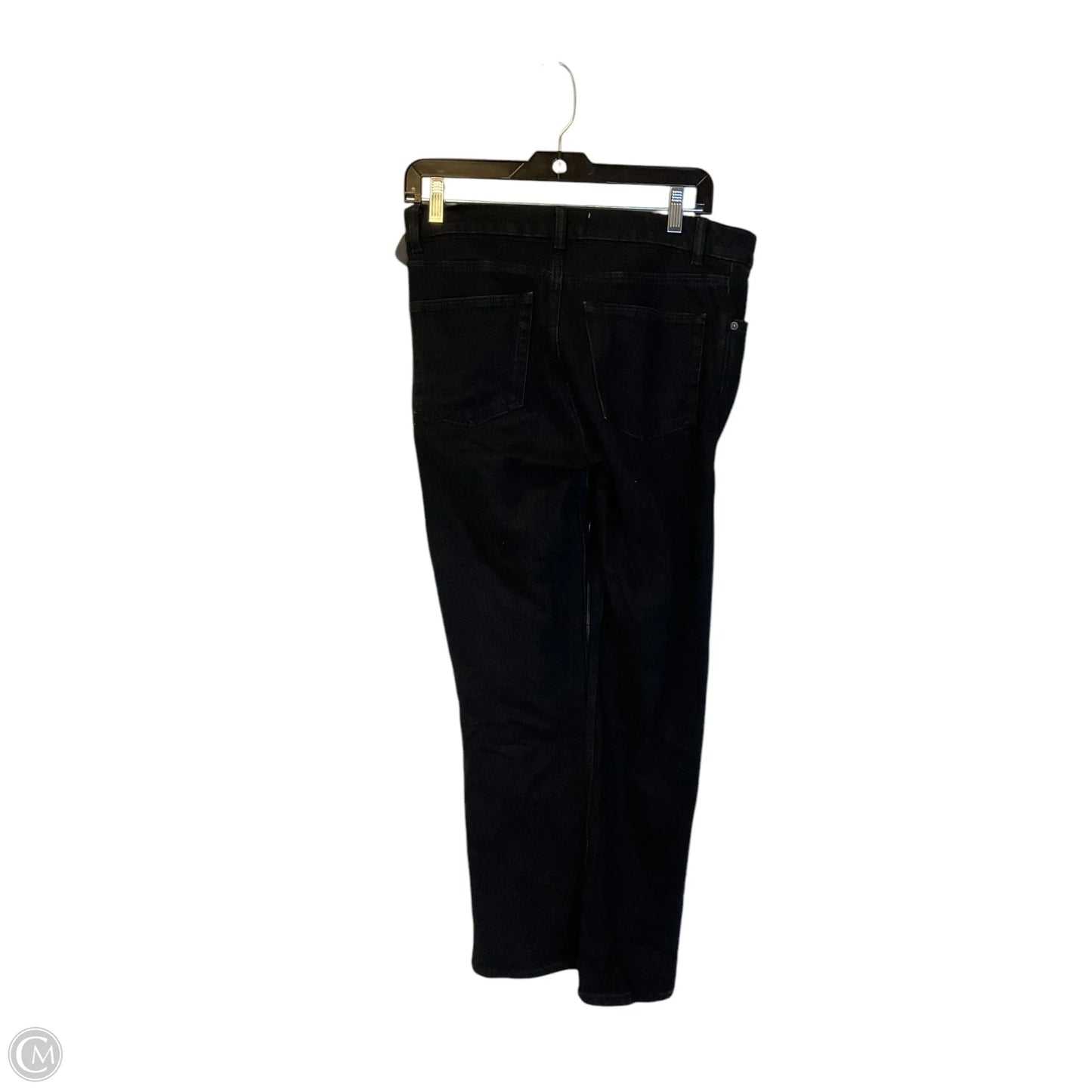 Jeans Straight By Reformation In Black Denim, Size: 4