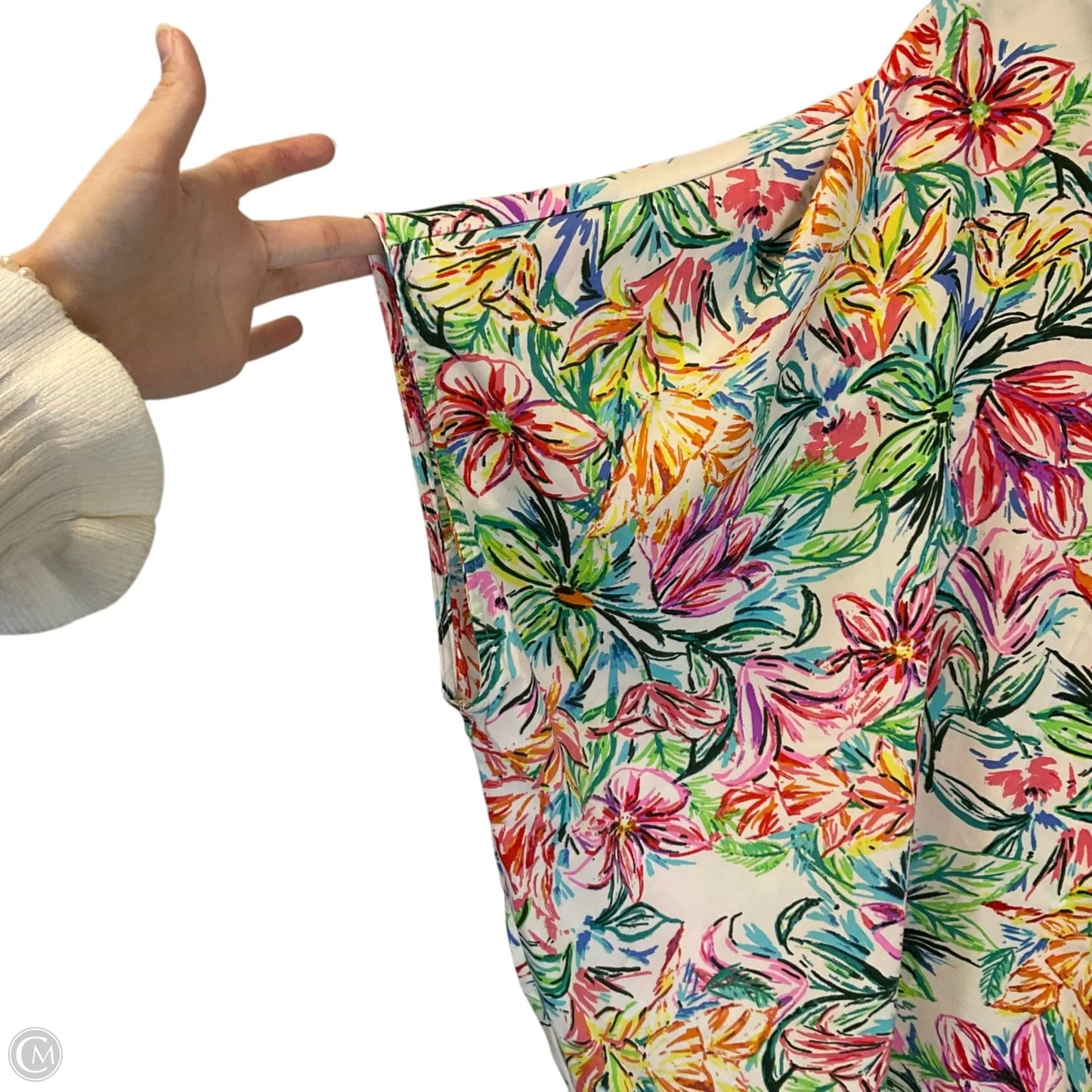 Top Short Sleeve By Almost Pink In Multi-colored, Size: L