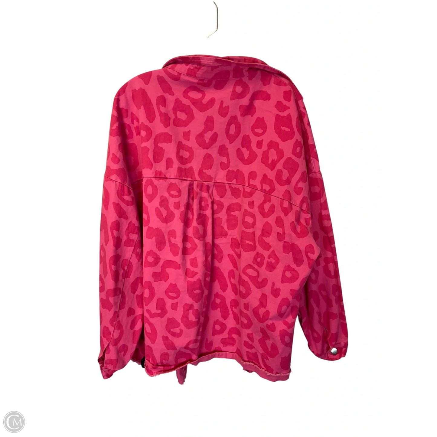 Jacket Denim By Clothes Mentor In Pink Denim, Size: 3x