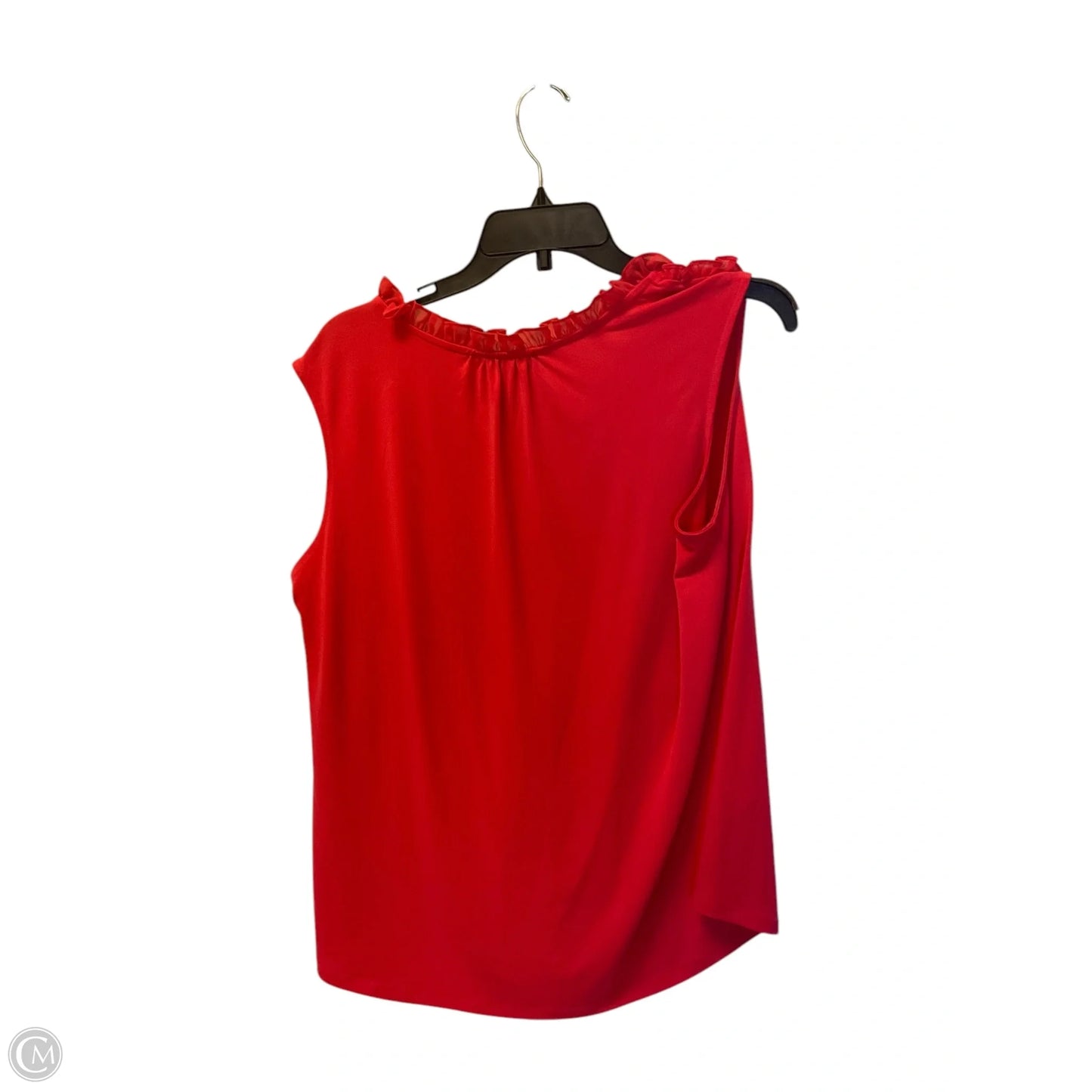 Top Sleeveless By Calvin Klein In Red, Size: L