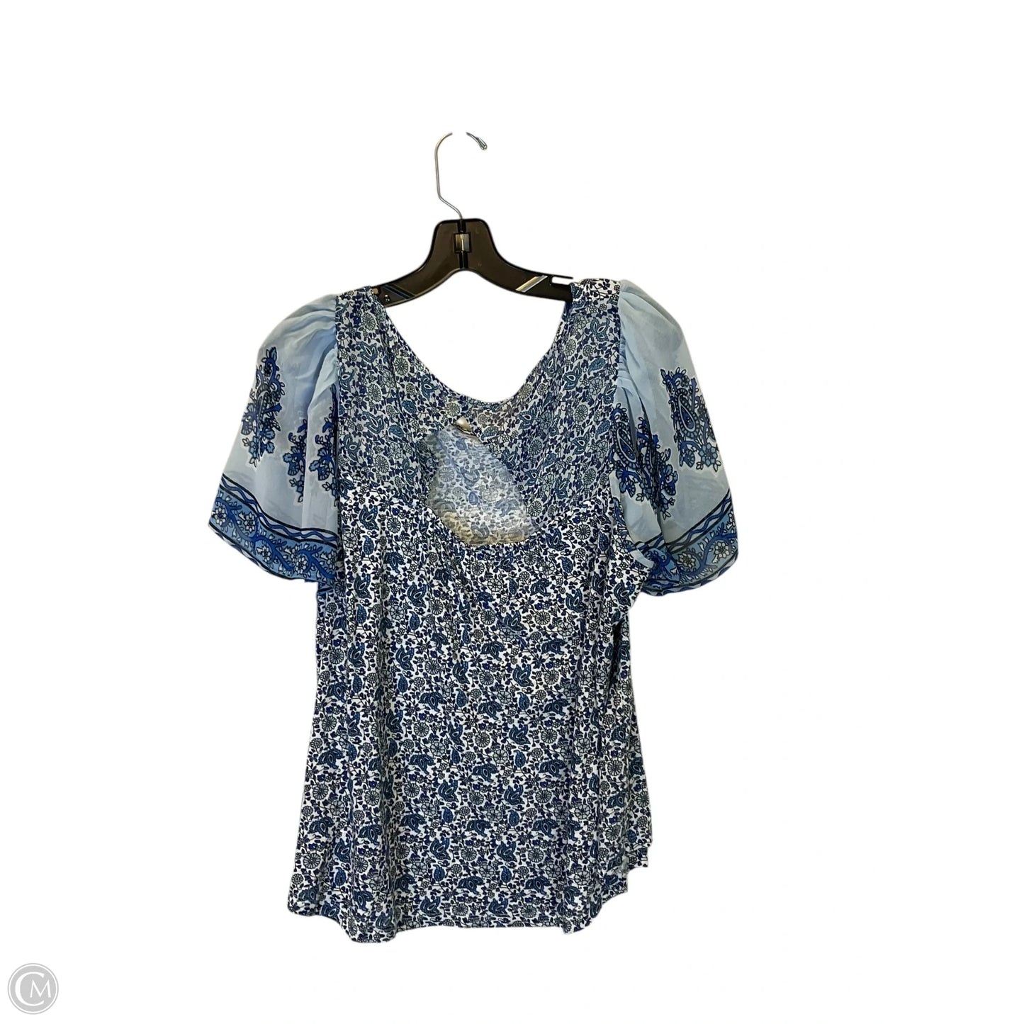 Top Short Sleeve By Lucky Brand In Blue, Size: Xl