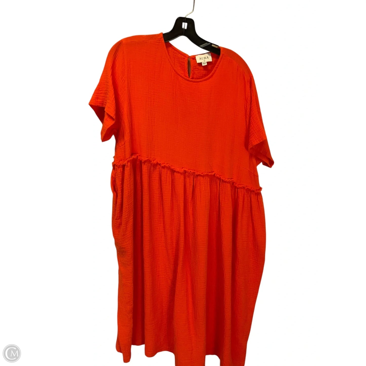 Dress Casual Midi By Clothes Mentor In Orange, Size: L