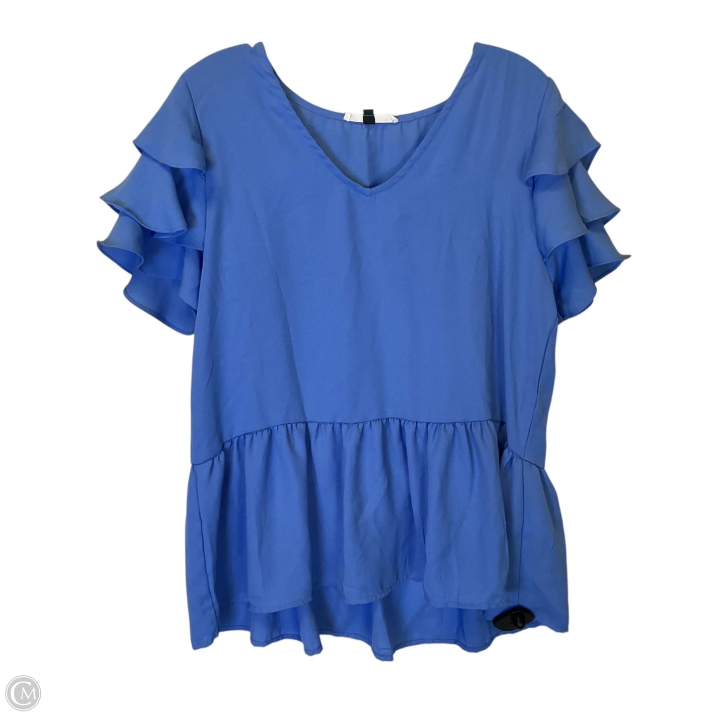Top Short Sleeve By Clothes Mentor In Blue, Size: M