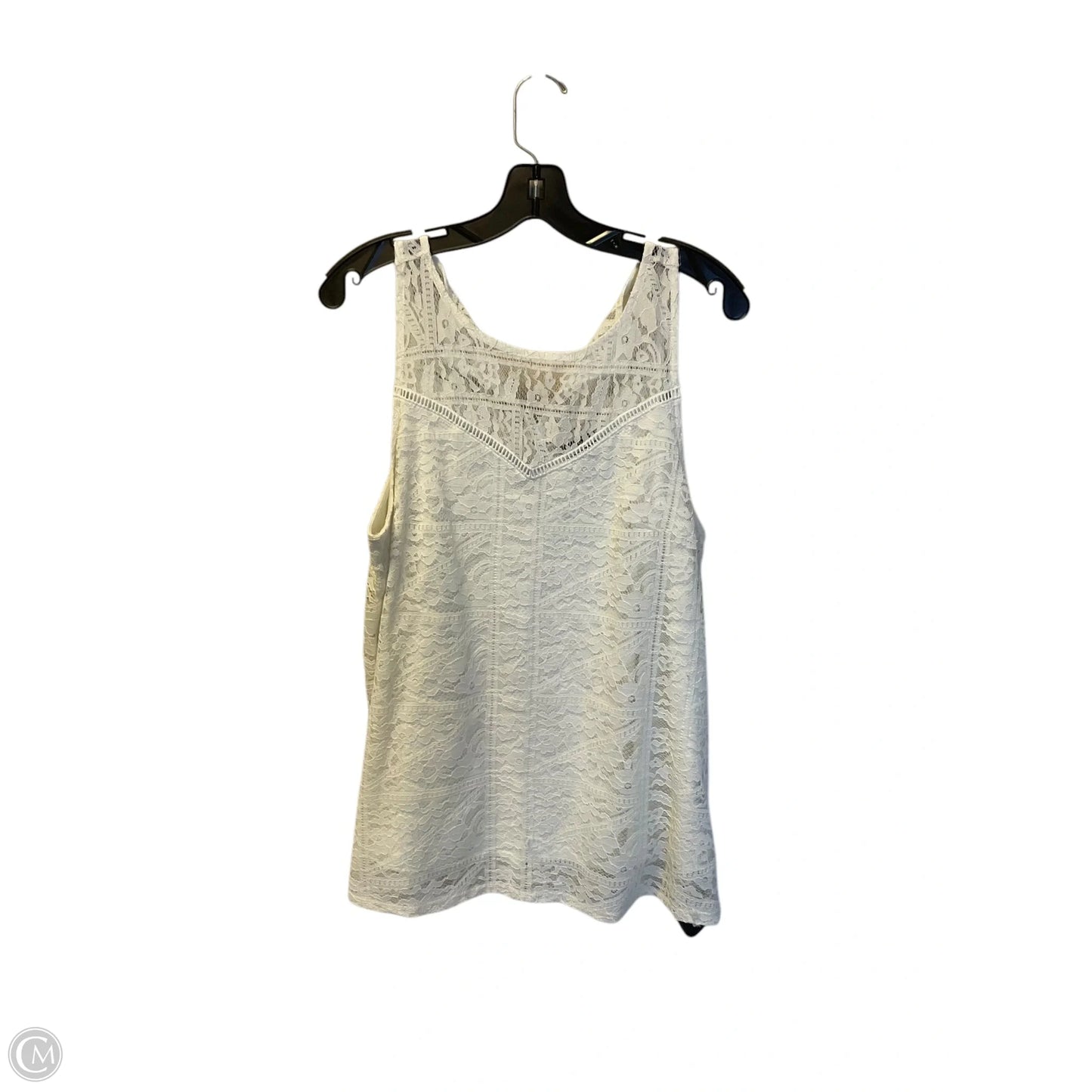Top Sleeveless By Torrid In White, Size: L