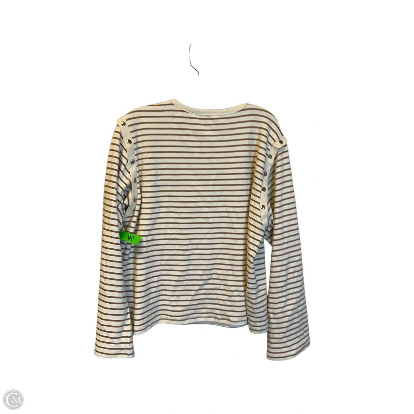 Top Long Sleeve By Maeve In Striped Pattern, Size: M