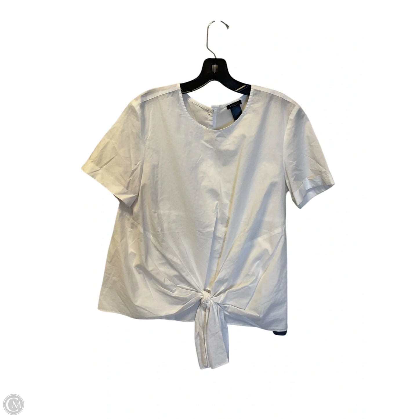 Top Short Sleeve By Ann Taylor In White, Size: M