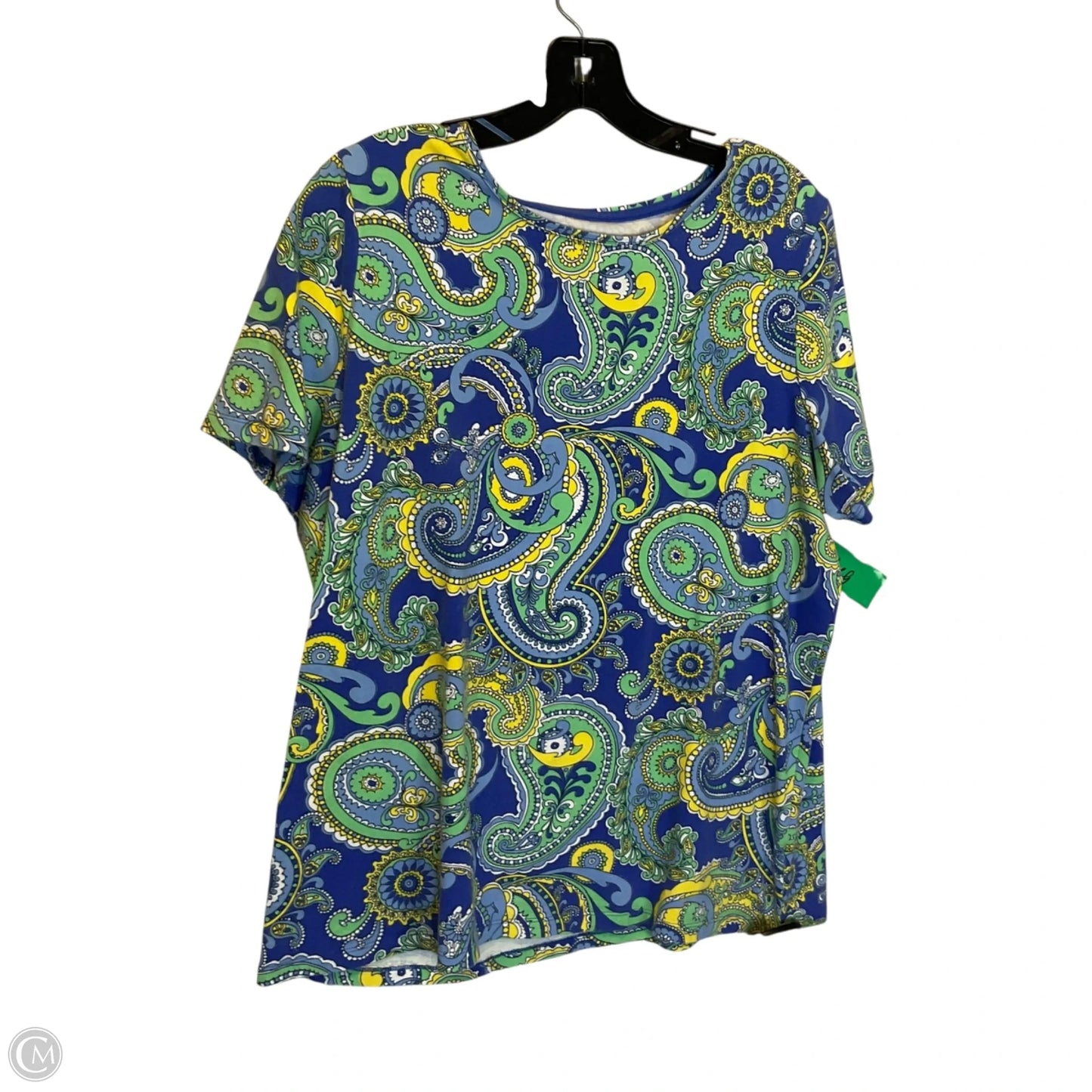 Top Short Sleeve By Talbots In Multi-colored, Size: 1x
