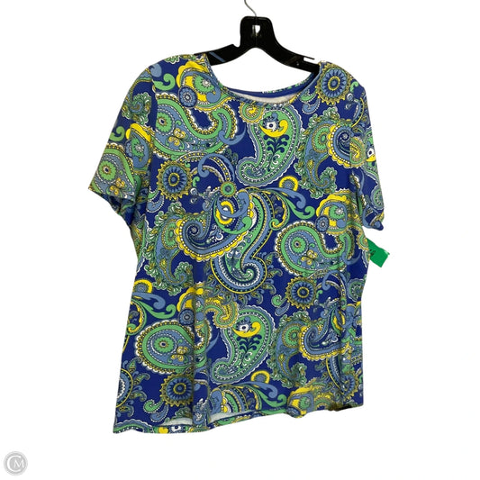 Top Short Sleeve By Talbots In Multi-colored, Size: 1x