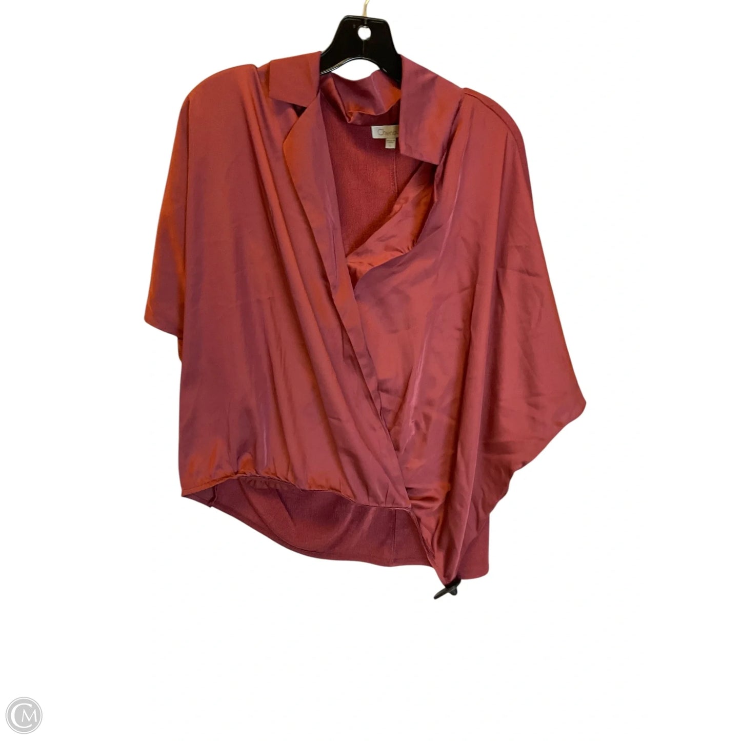 Top Short Sleeve By Chenault In Red, Size: L