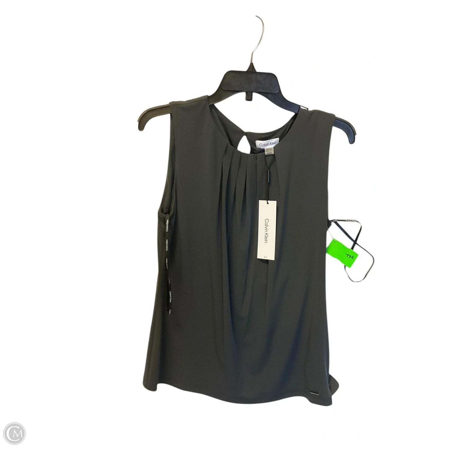Top Sleeveless By Calvin Klein In Grey, Size: M