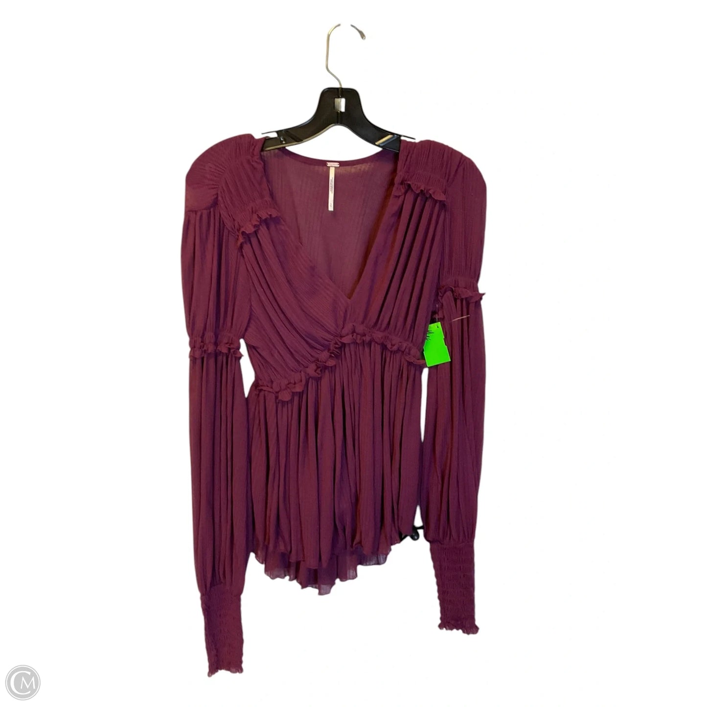 Top Long Sleeve By Free People In Red, Size: S