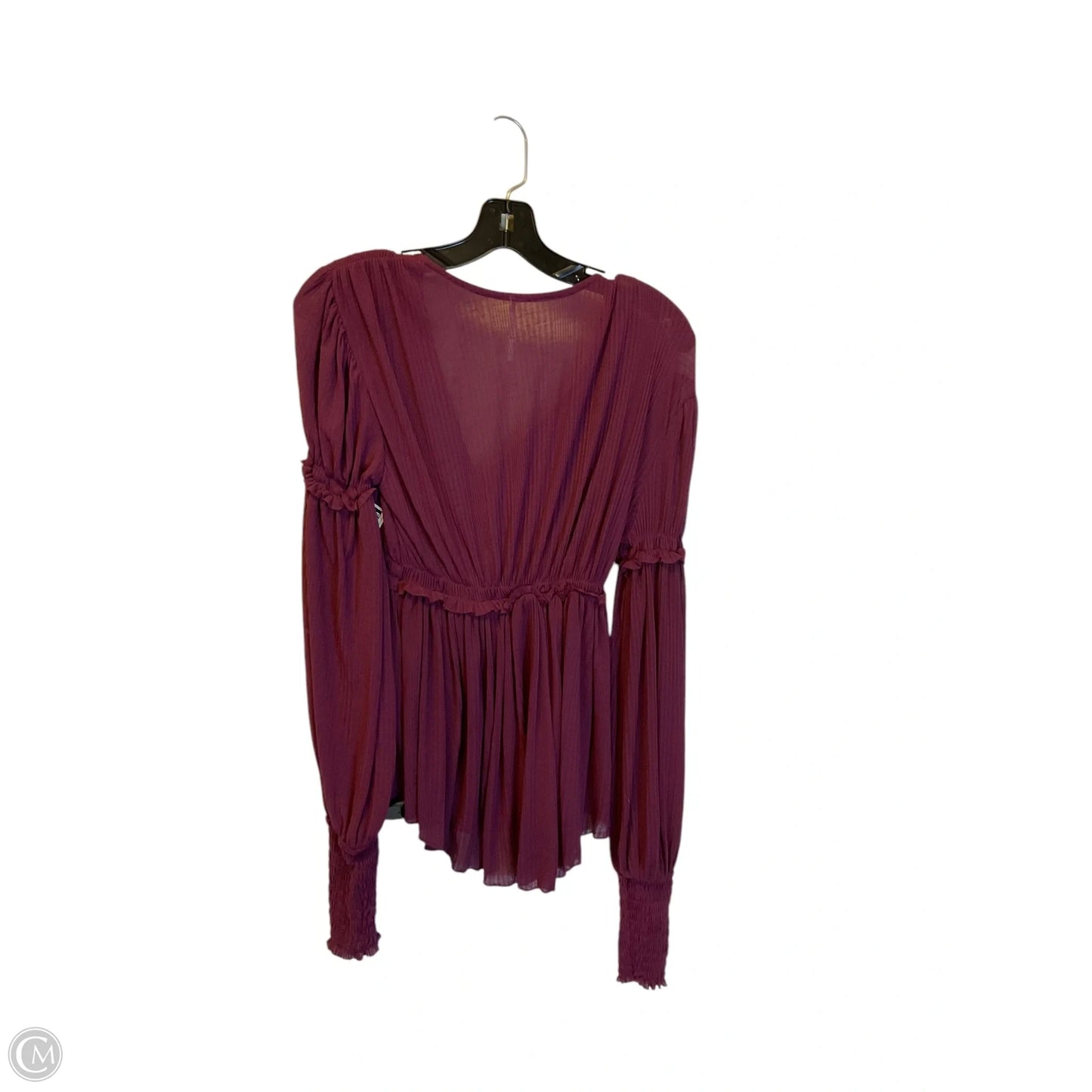 Top Long Sleeve By Free People In Red, Size: S