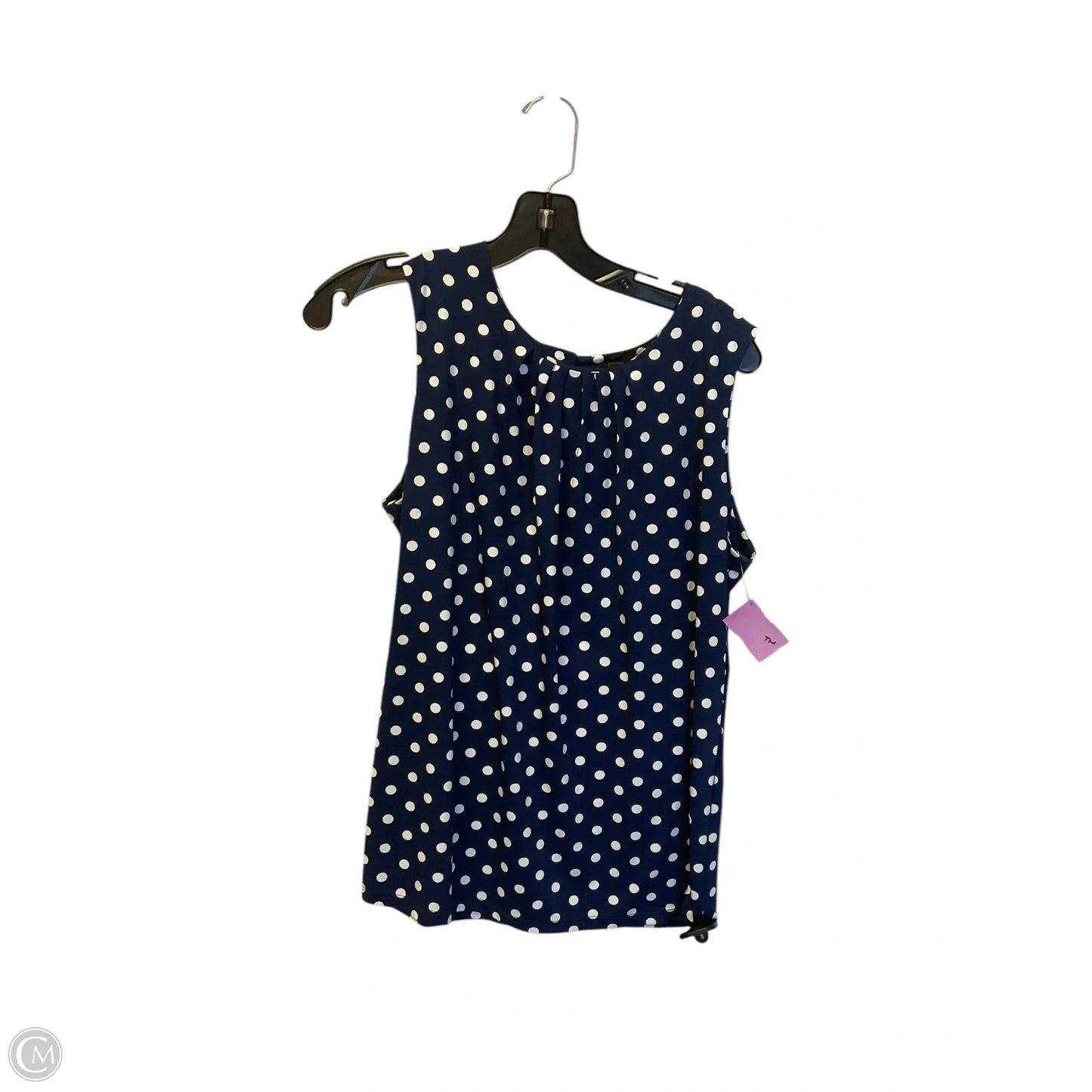 Top Sleeveless By Bcbgmaxazria In Polkadot Pattern, Size: M