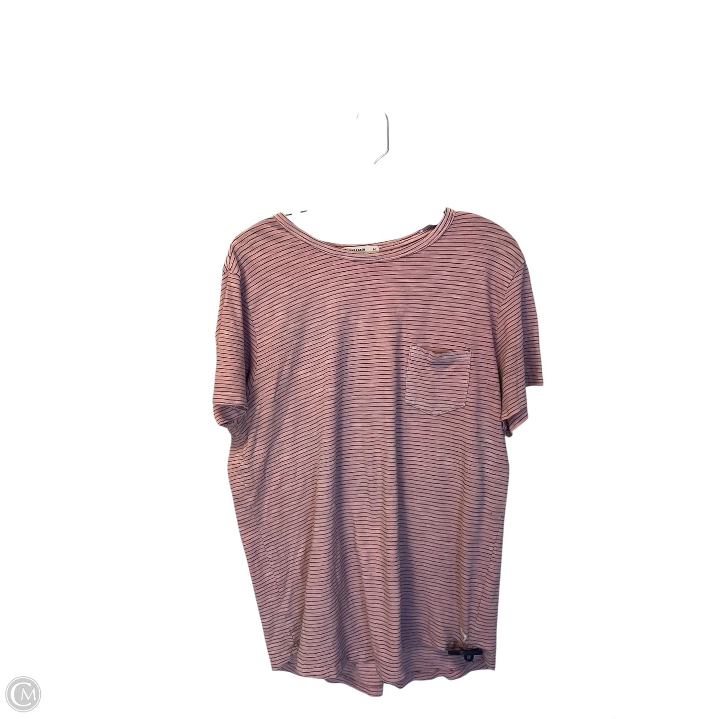 Top Short Sleeve By Marine Layer In Striped Pattern, Size: M