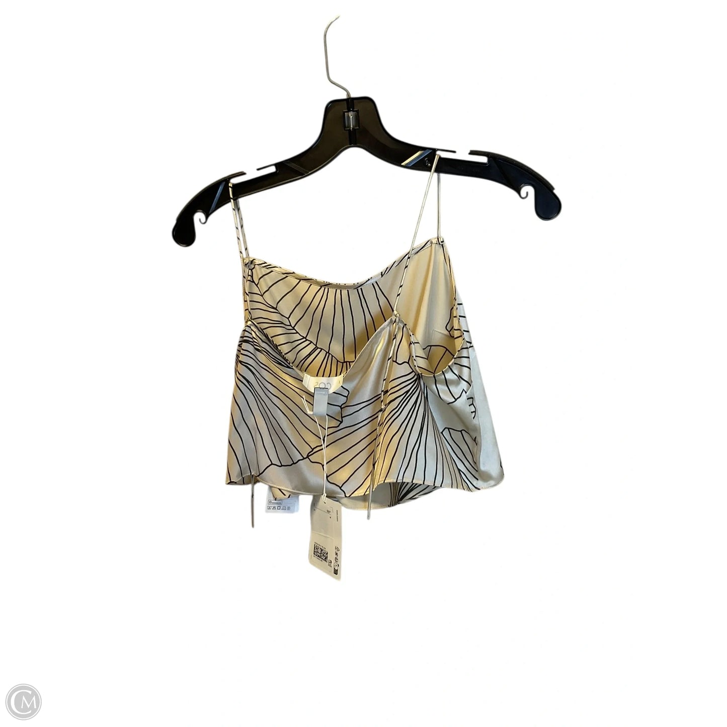 Top Sleeveless By Cos In Black & Cream, Size: M