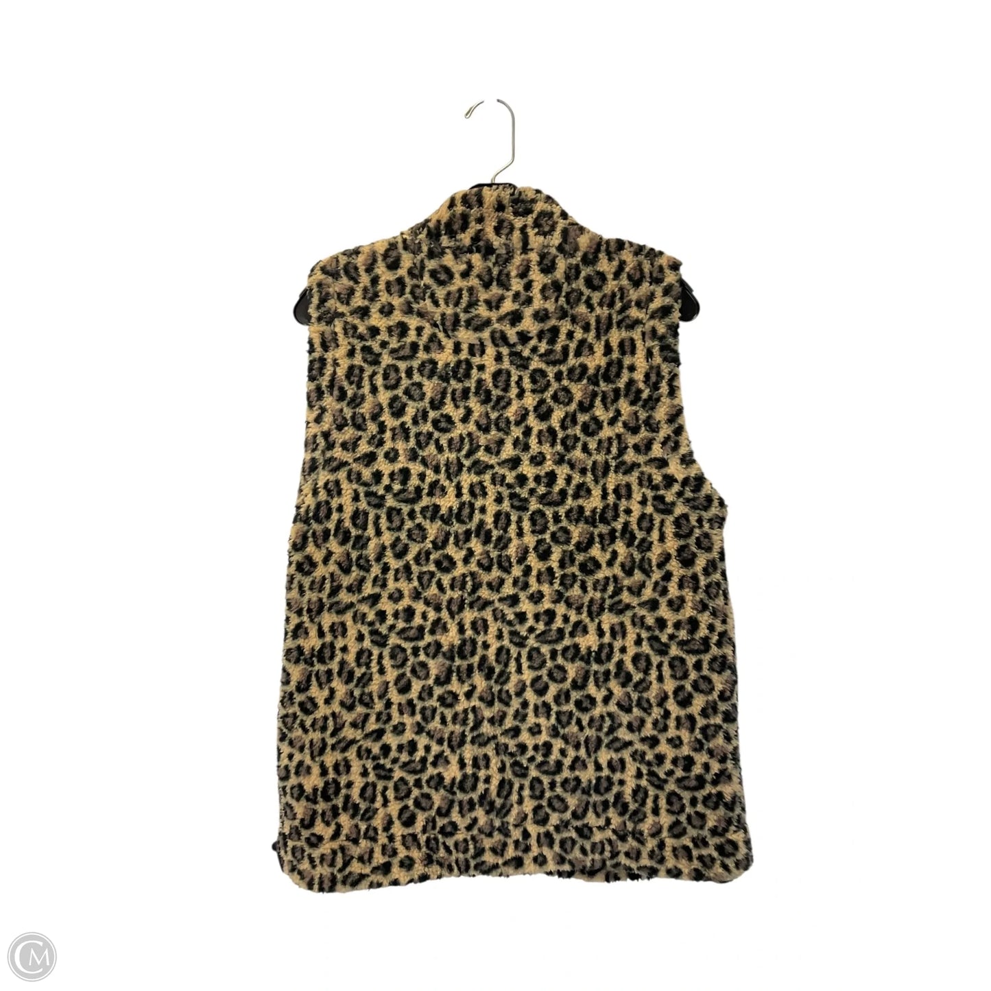 Vest Faux Fur & Sherpa By Calvin Klein In Animal Print, Size: L