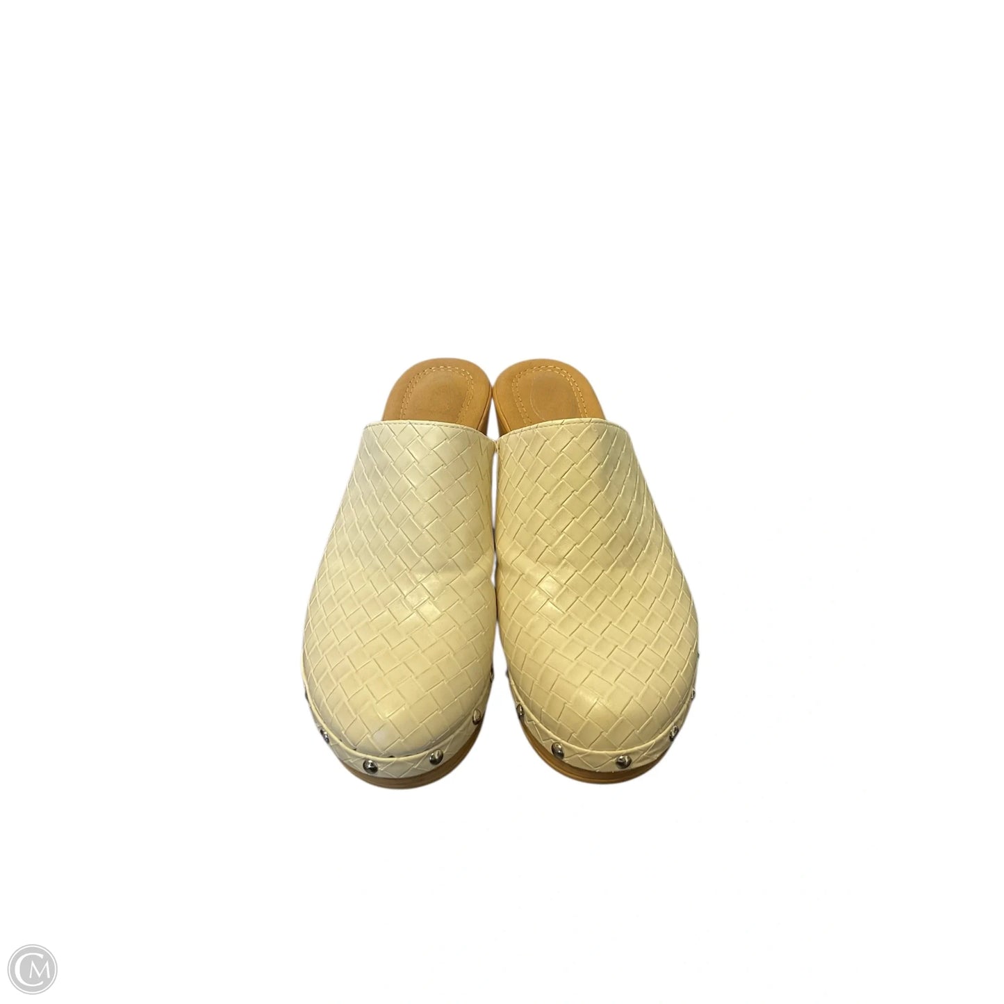 Sandals Heels Block By Clothes Mentor In Tan, Size: 9