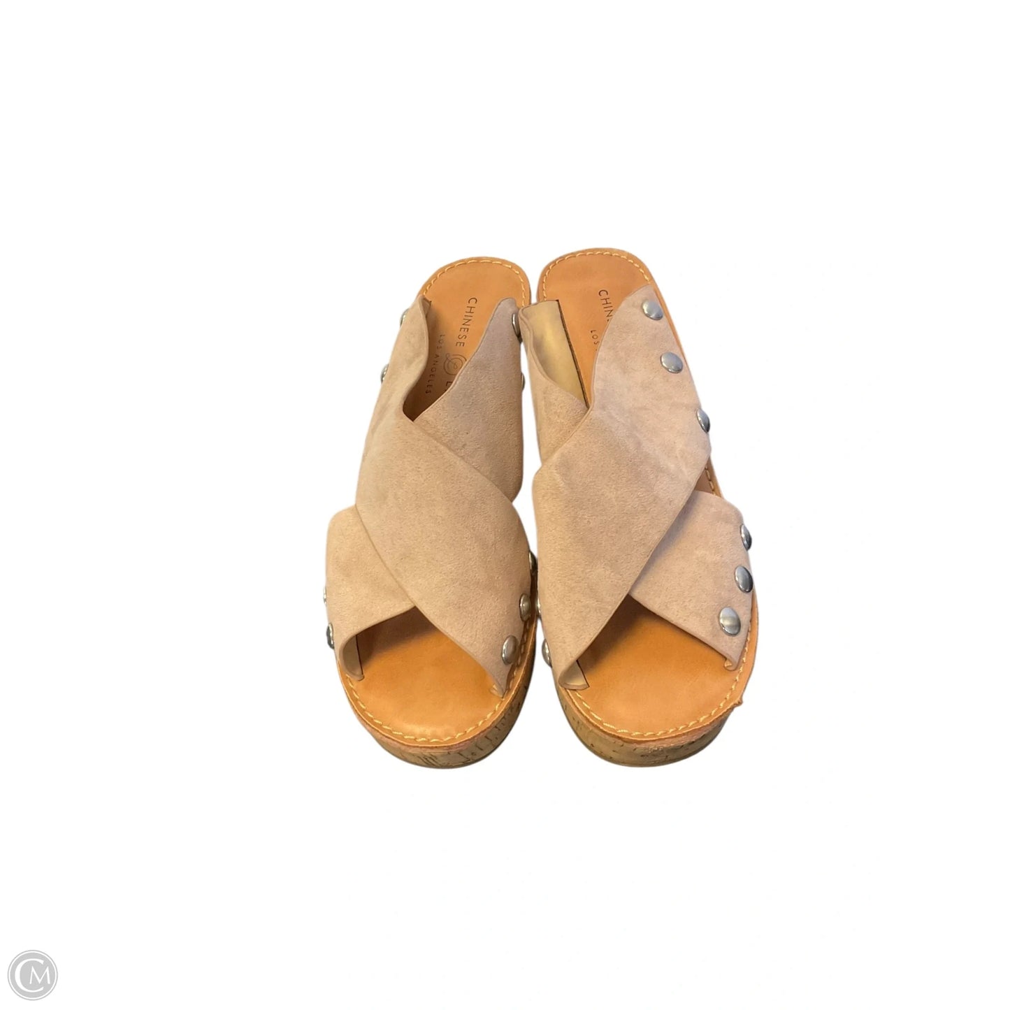 Sandals Heels Wedge By Chinese Laundry In Brown, Size: 7.5