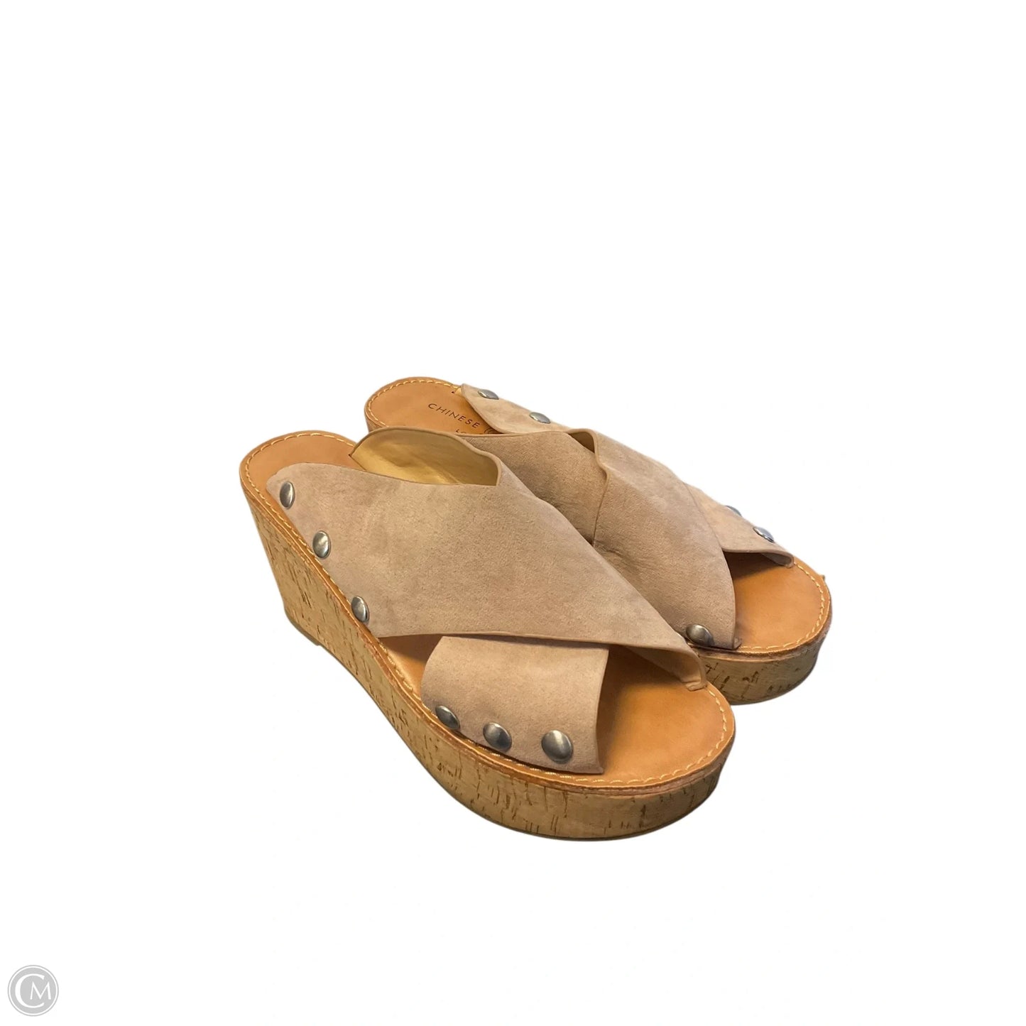 Sandals Heels Wedge By Chinese Laundry In Brown, Size: 7.5