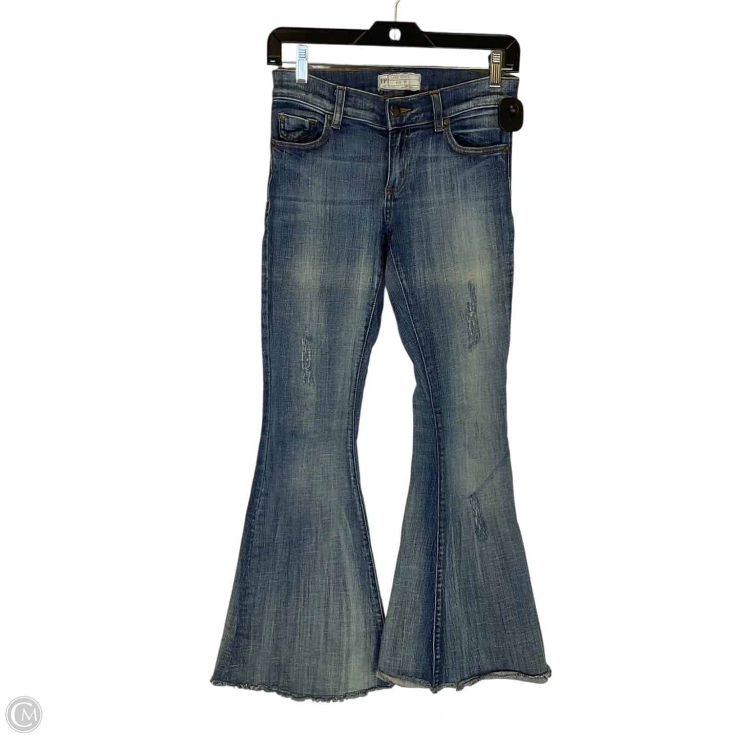 Jeans Flared By Free People In Blue Denim, Size: 4