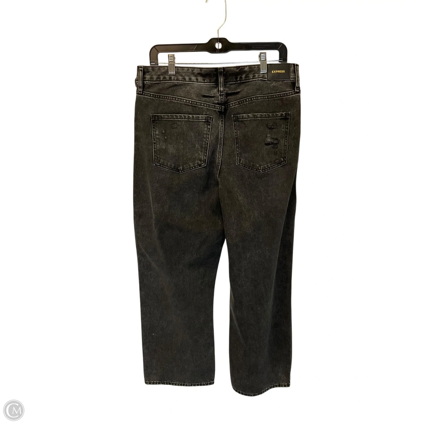 Jeans Boot Cut By Express In Black Denim, Size: 8