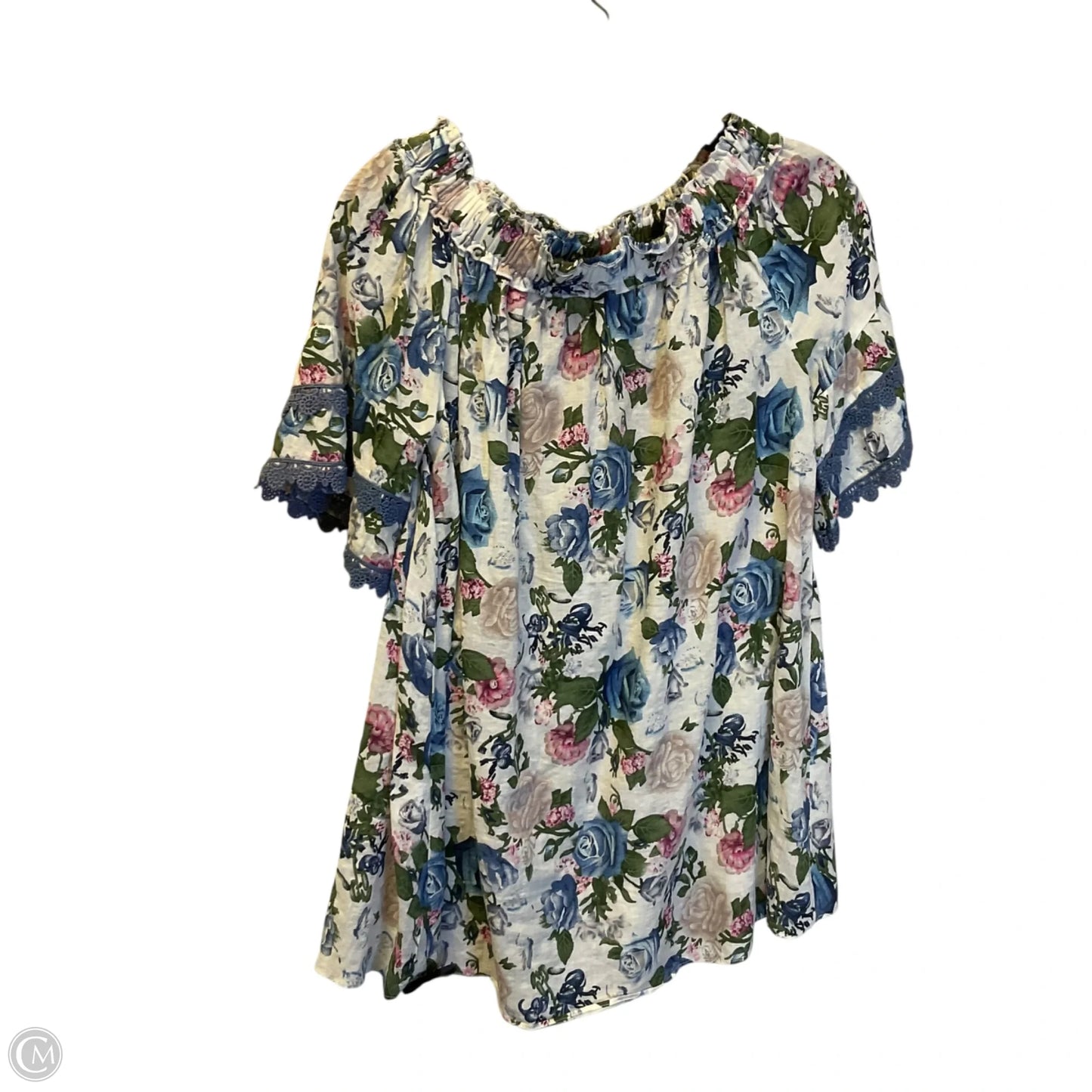Top Short Sleeve By Easel In Floral Print, Size: S