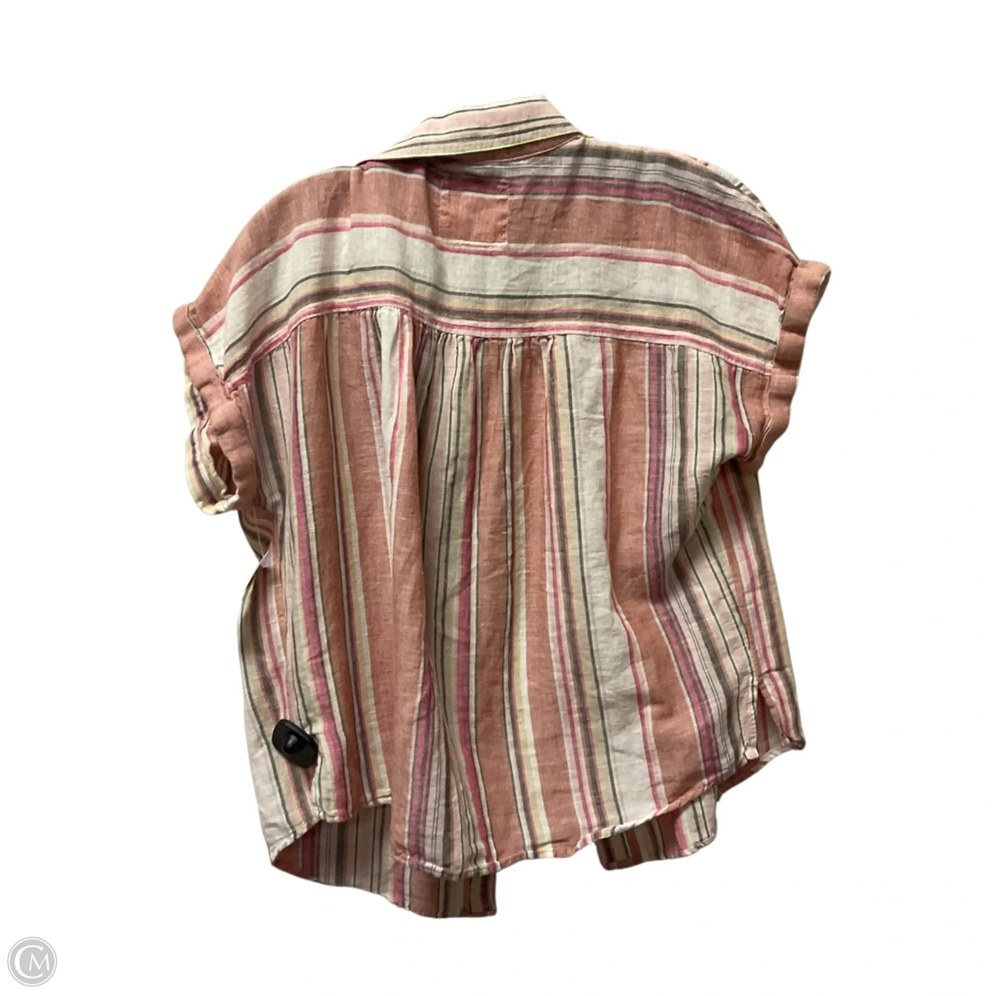 Top Short Sleeve By Lucky Brand In Striped Pattern, Size: M