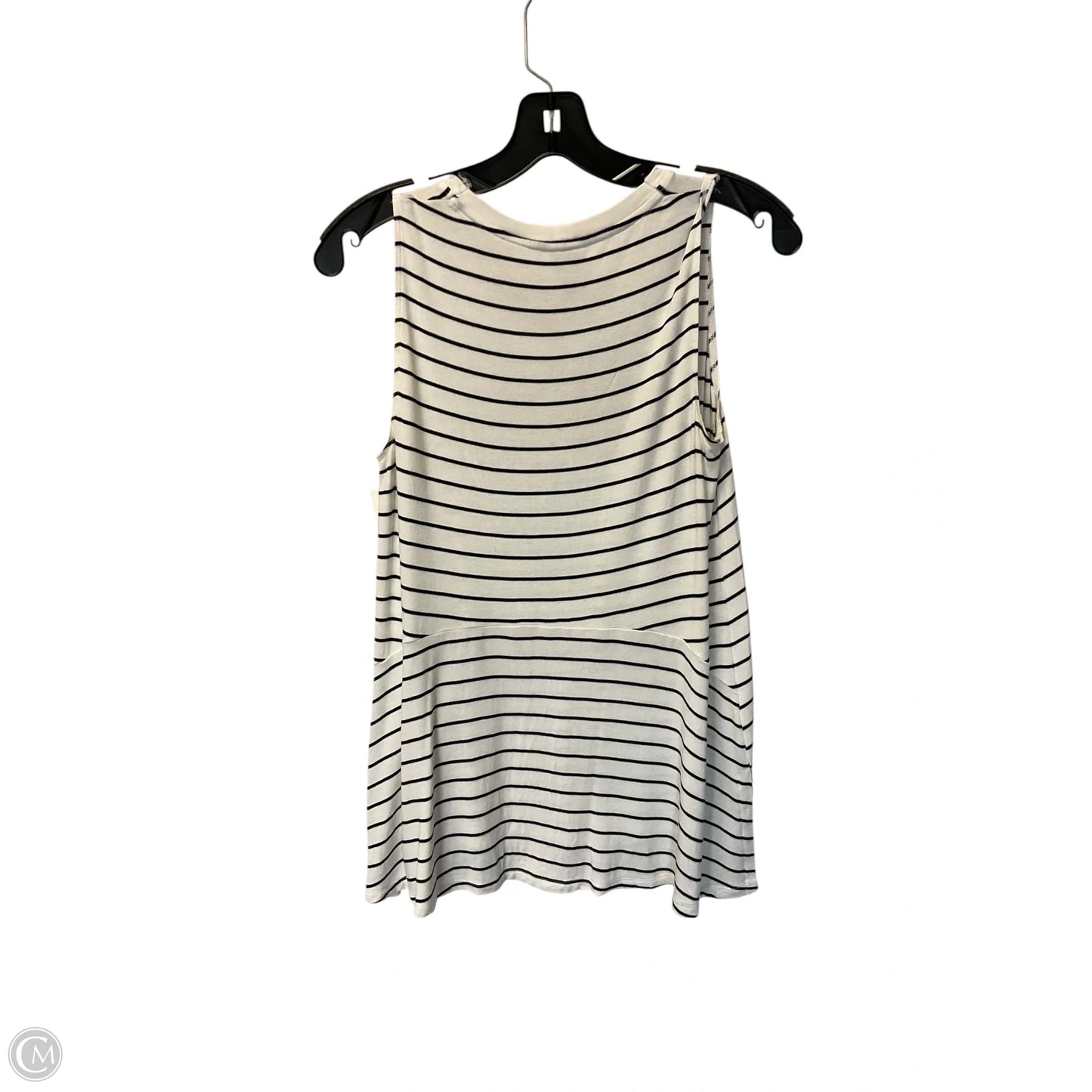 Top Sleeveless By Cabi In Striped Pattern, Size: Xs