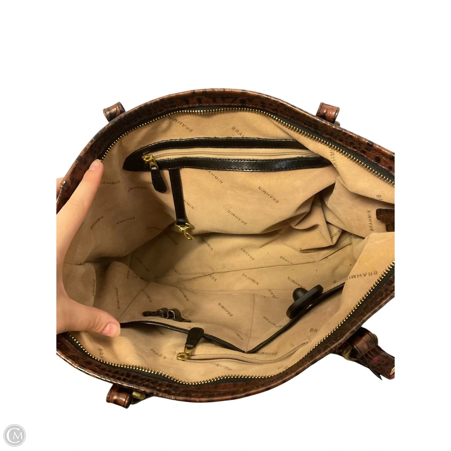 Handbag Designer By Brahmin, Size: Medium