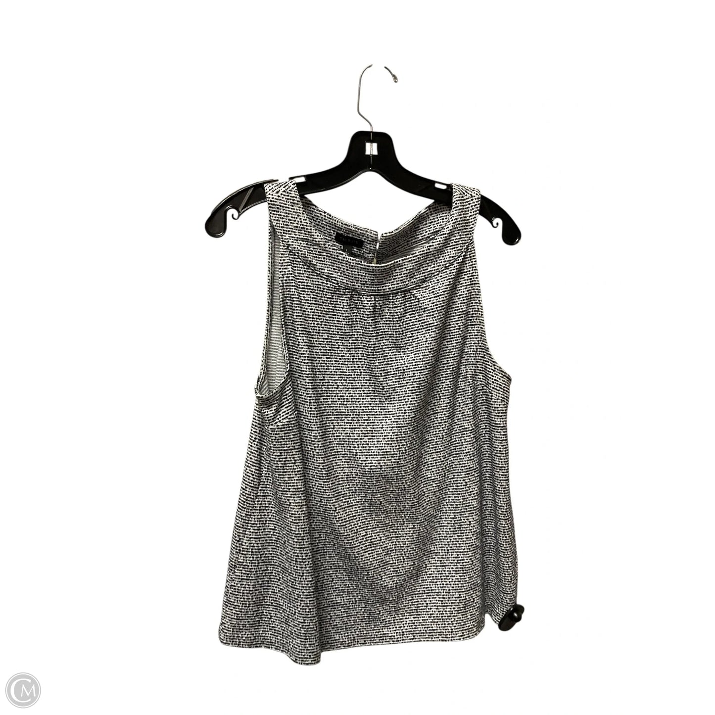 Top Sleeveless By Talbots In Black & White, Size: L