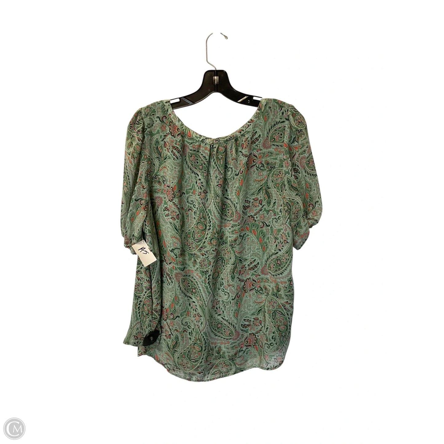 Top Short Sleeve By Loft In Green, Size: Xl