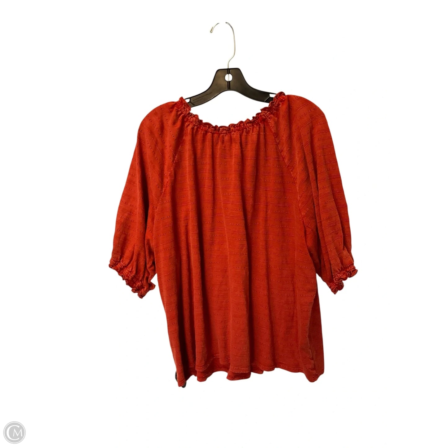 Top Short Sleeve By Wonderly In Orange, Size: Xxl