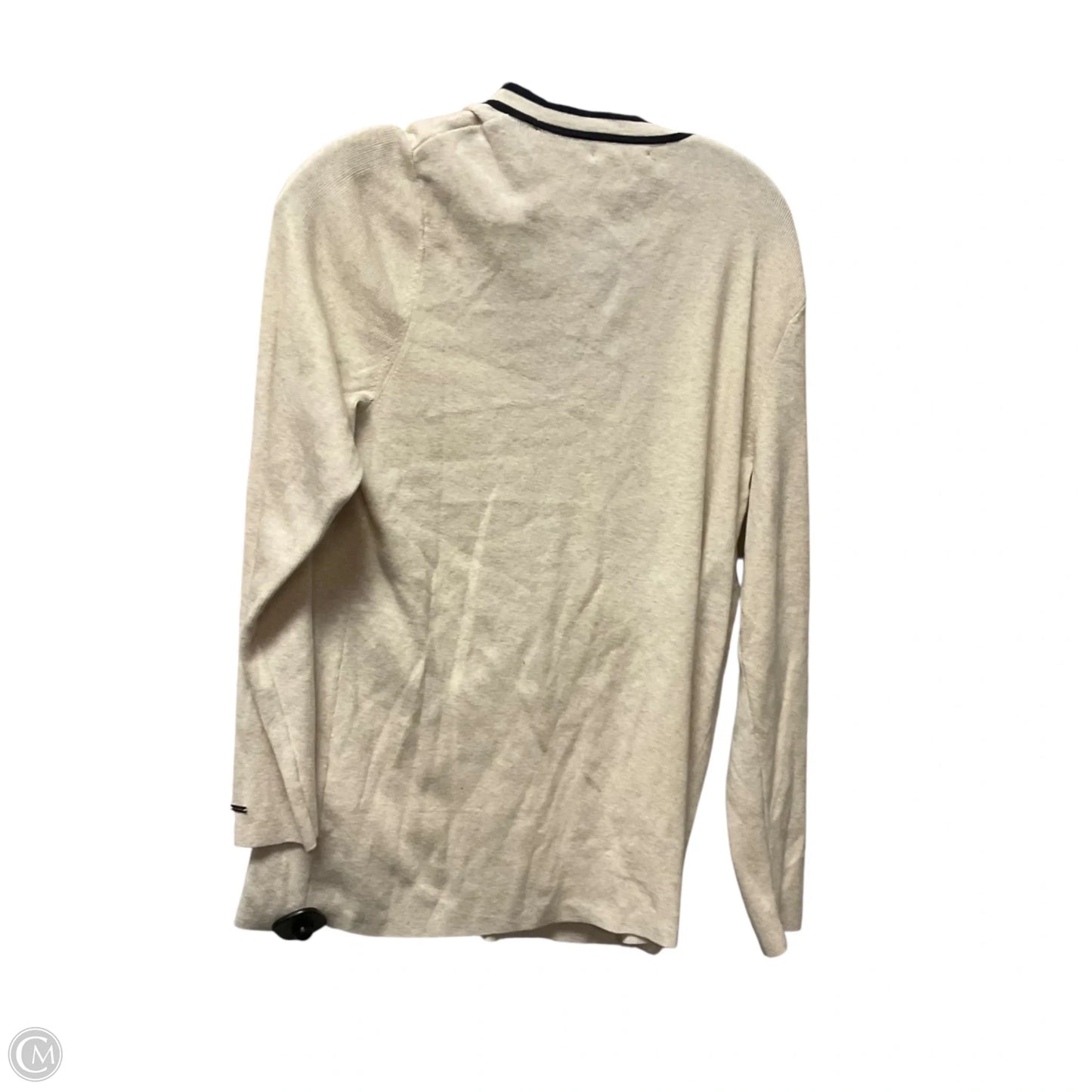 Cardigan By Tommy Hilfiger In Cream, Size: Xl