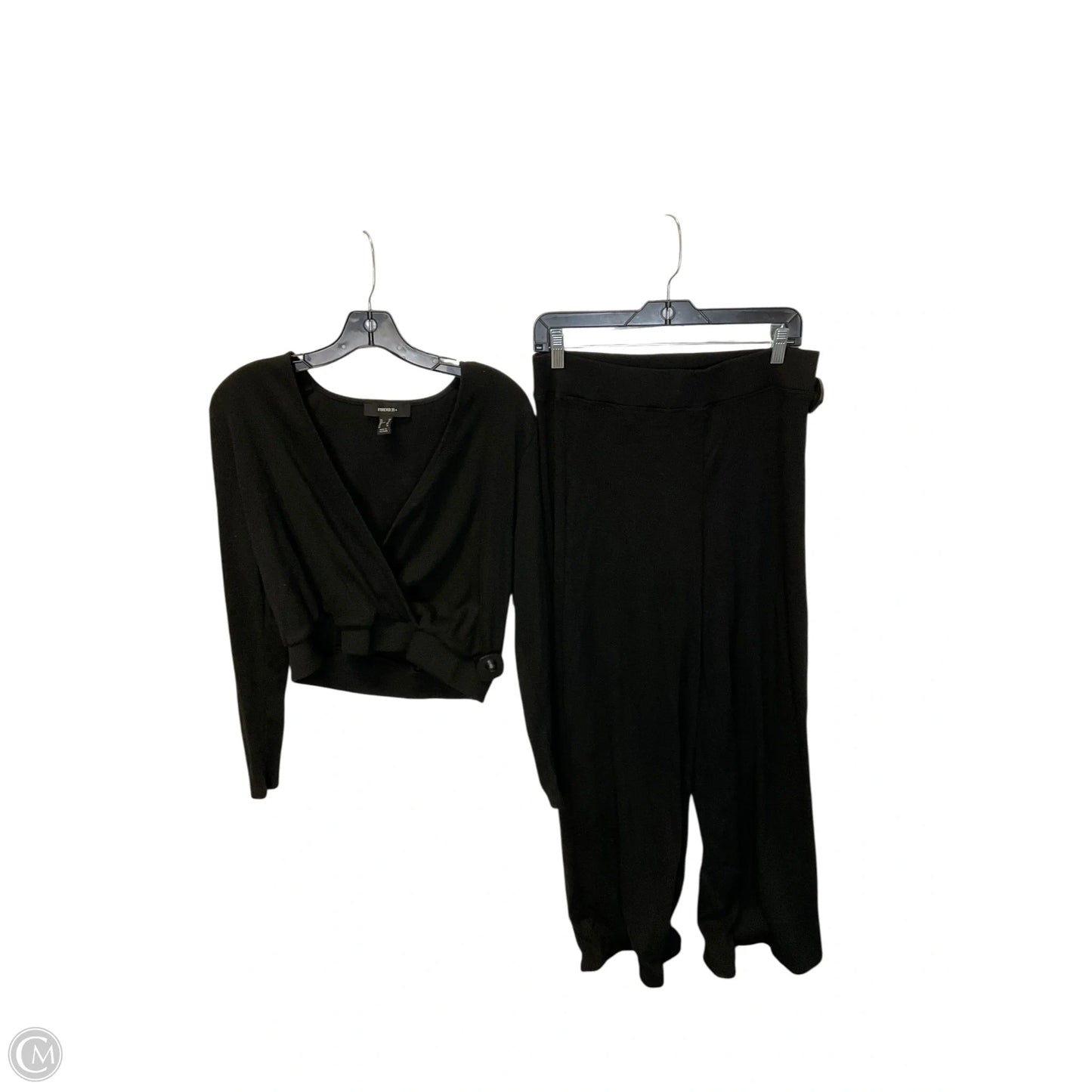Pants Set 2pc By Forever 21 In Black, Size: L
