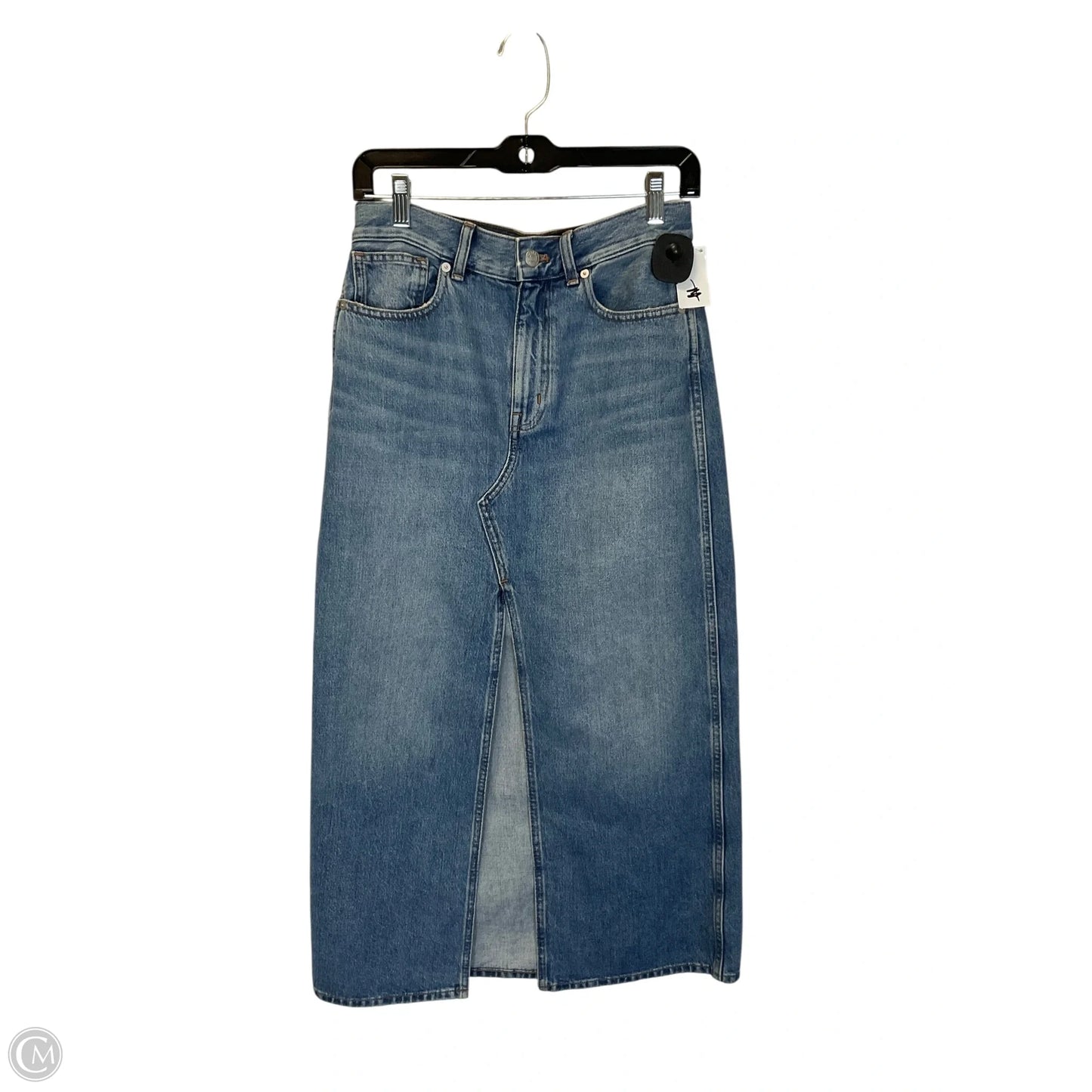 Skirt Midi By Madewell In Blue Denim, Size: 2