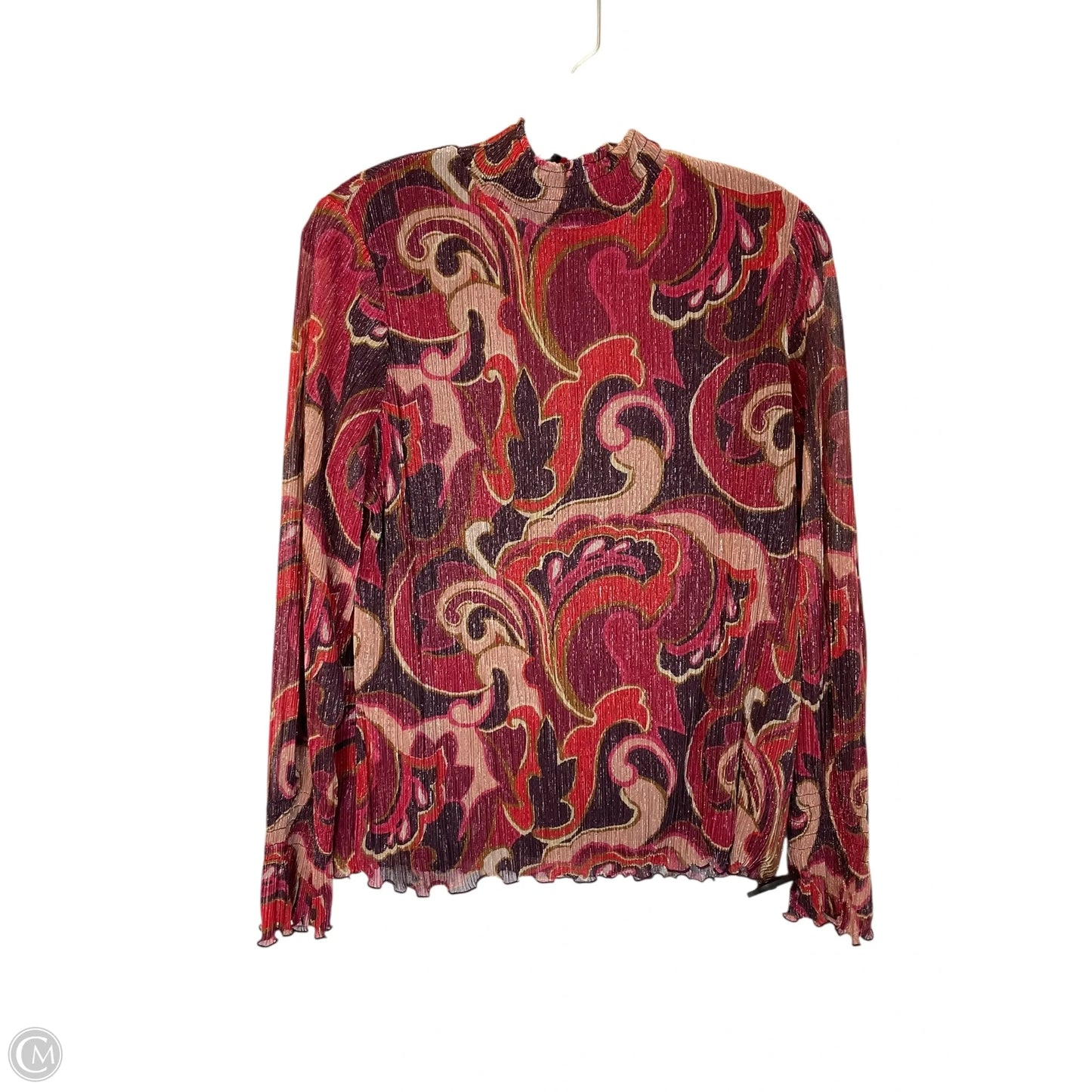 Top Long Sleeve By Chicos In Multi-colored, Size: M